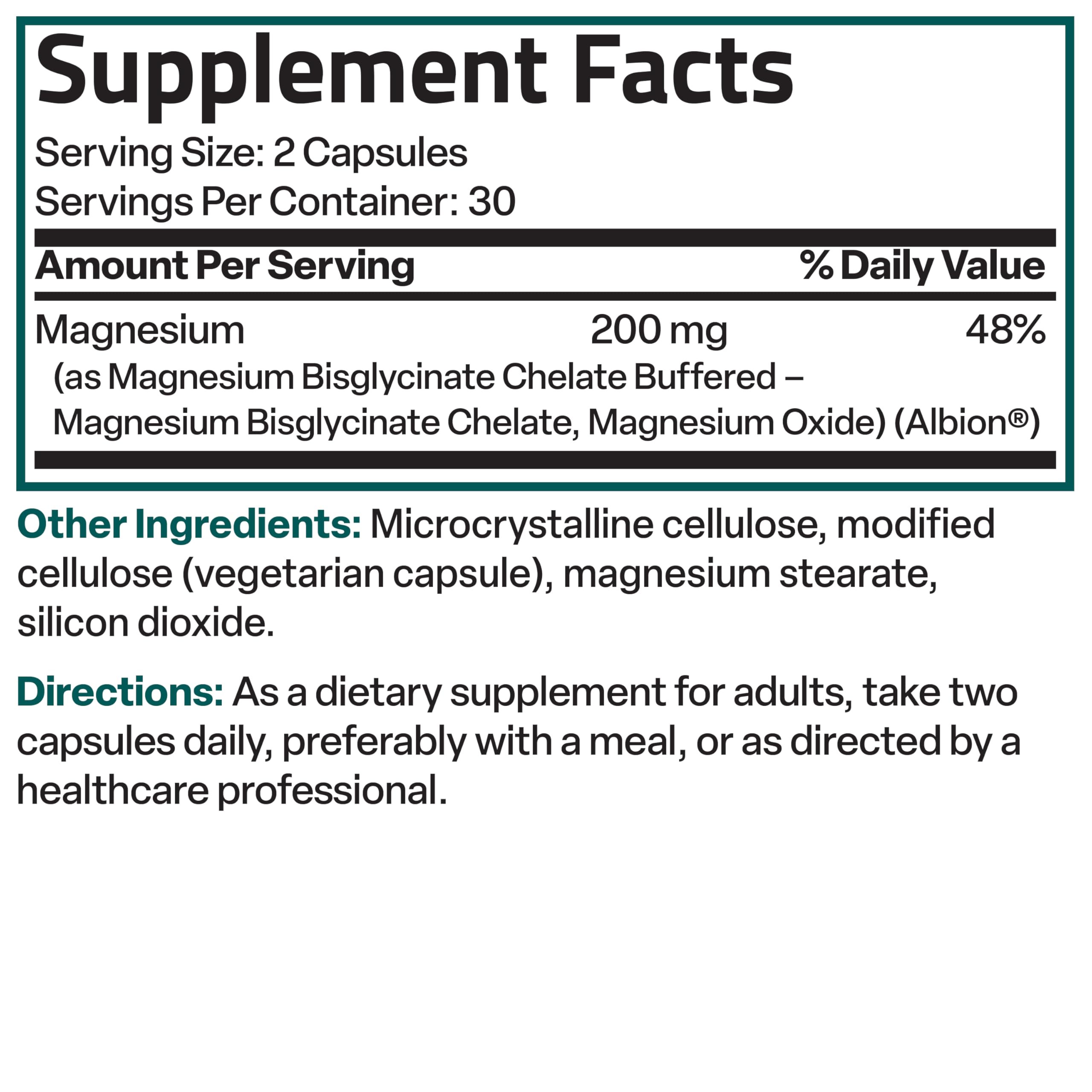 Bronson Magnesium Glycinate 200 MG per Serving Chelated for High Absorption, Gentle On Stomach, Non-GMO, 60 Vegetarian Capsules Bronson Au supplements