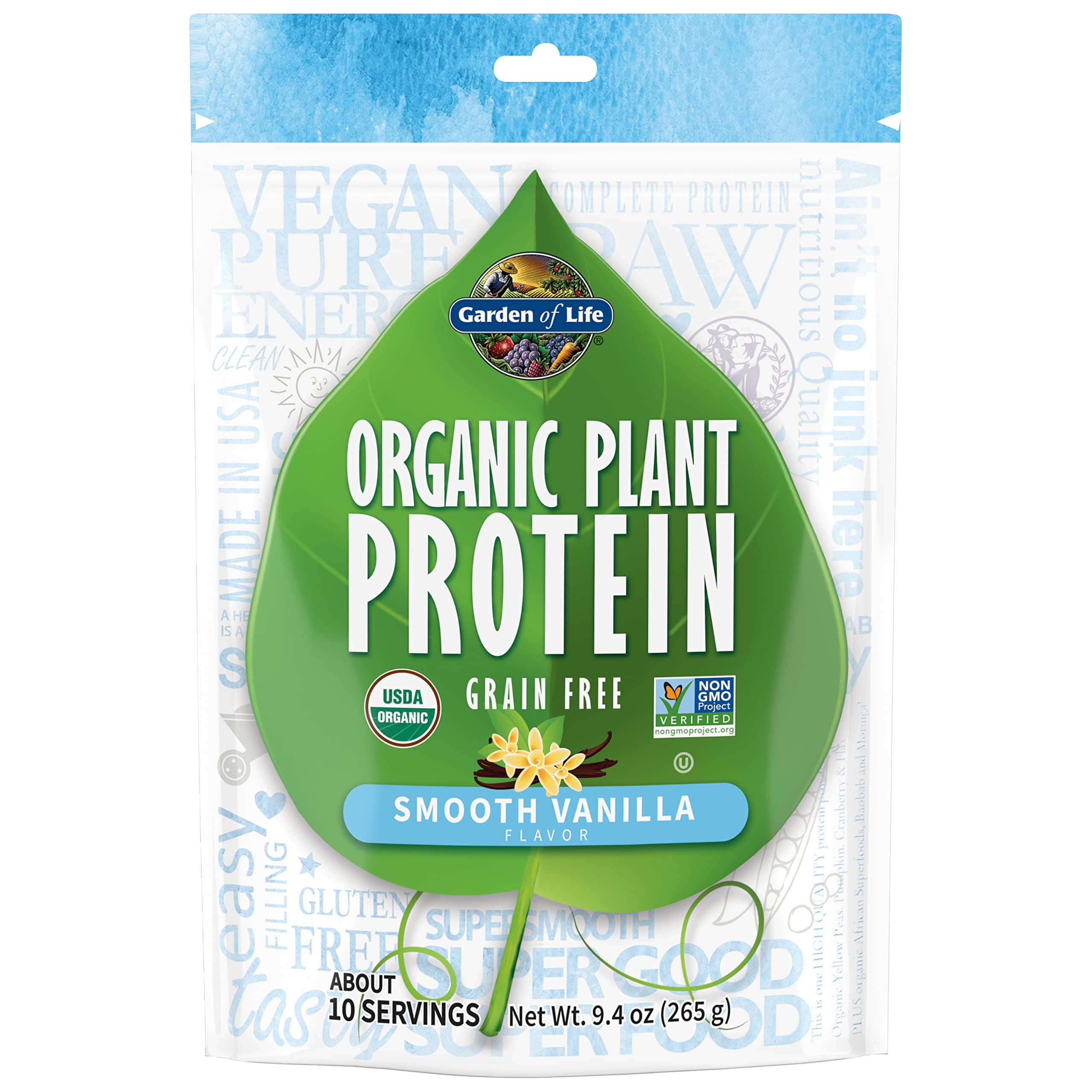Garden of Life Organic Plant Based Protein Powder - Smooth Vanilla, Vegan, Grain Free Garden of Life Au supplements