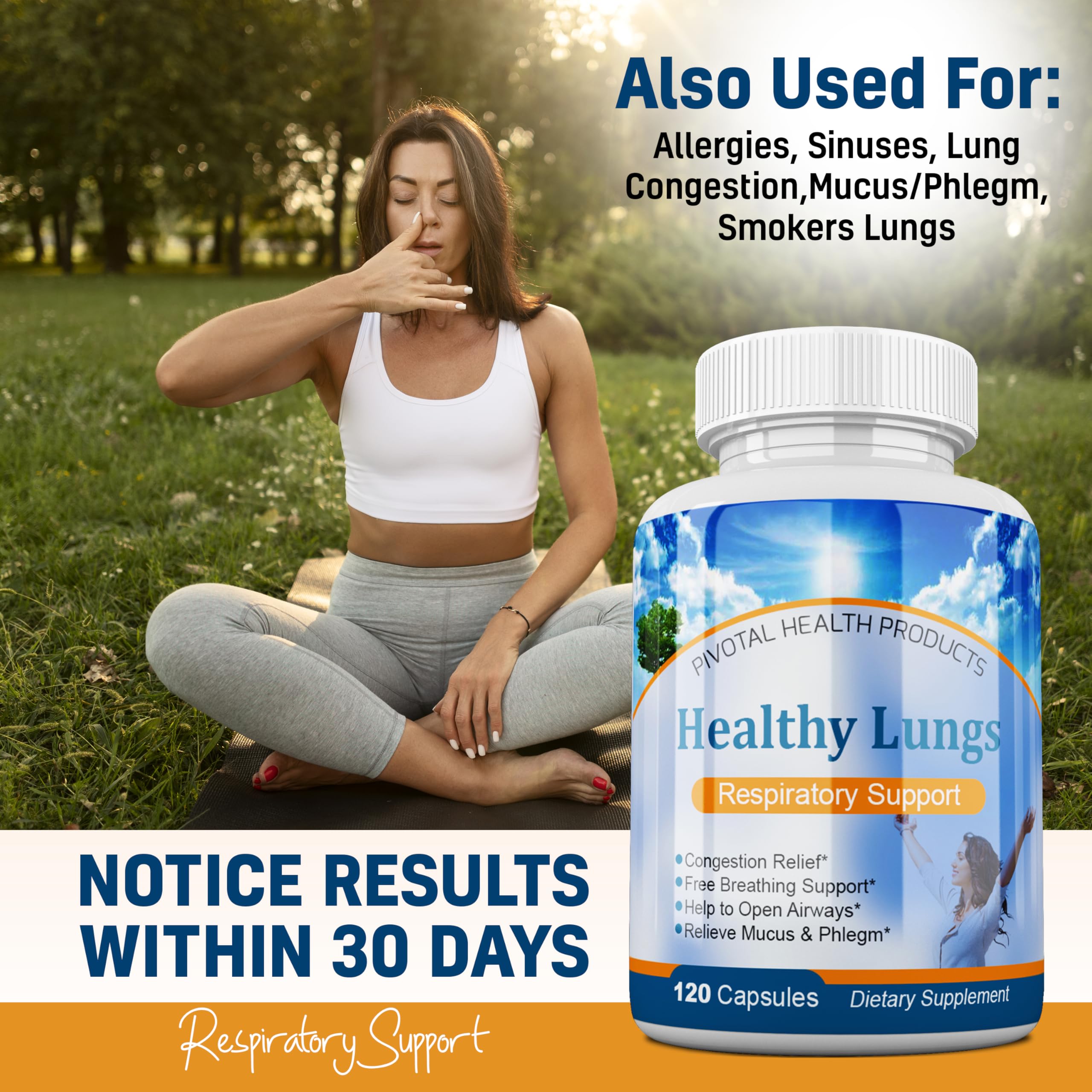 Healthy Lungs 120 Capsules - Improve Lung Function, Breathe Better, Stop Mucus, Phlegm and Allergies Quickly. Get Relief Fast with Healthy Lungs an All Natural Lung Health Supplement Serrasolv 360 Au supplements