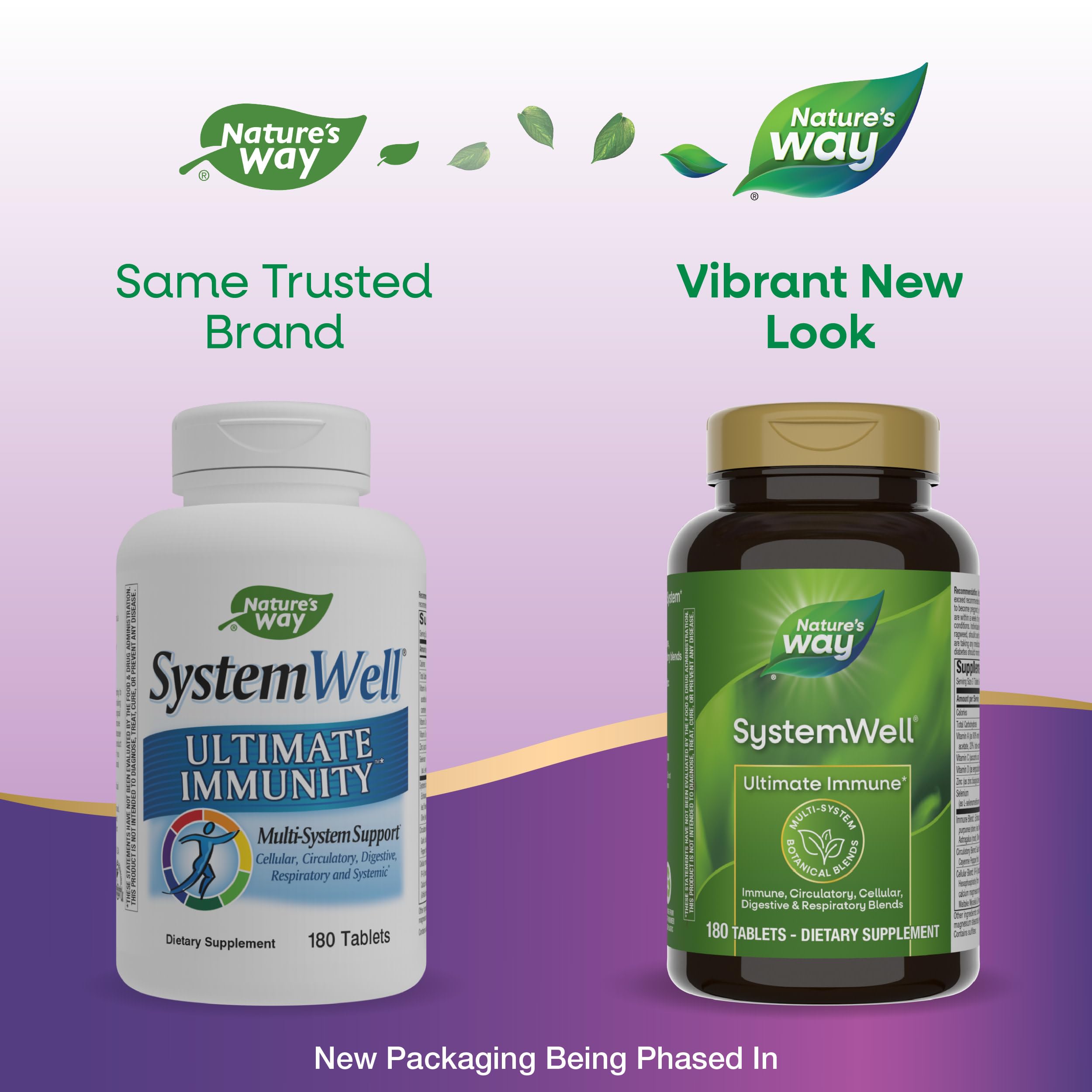 Nature's Way Systemwell Ultimate Immune* with Vitamins C, A, D, Zinc, & Selenium, Multi-System Botanical Blends Including Immune, Respiratory, Digestive & Circulatory, 180 Tablets (Packaging May Vary) Nature's Way Au supplements