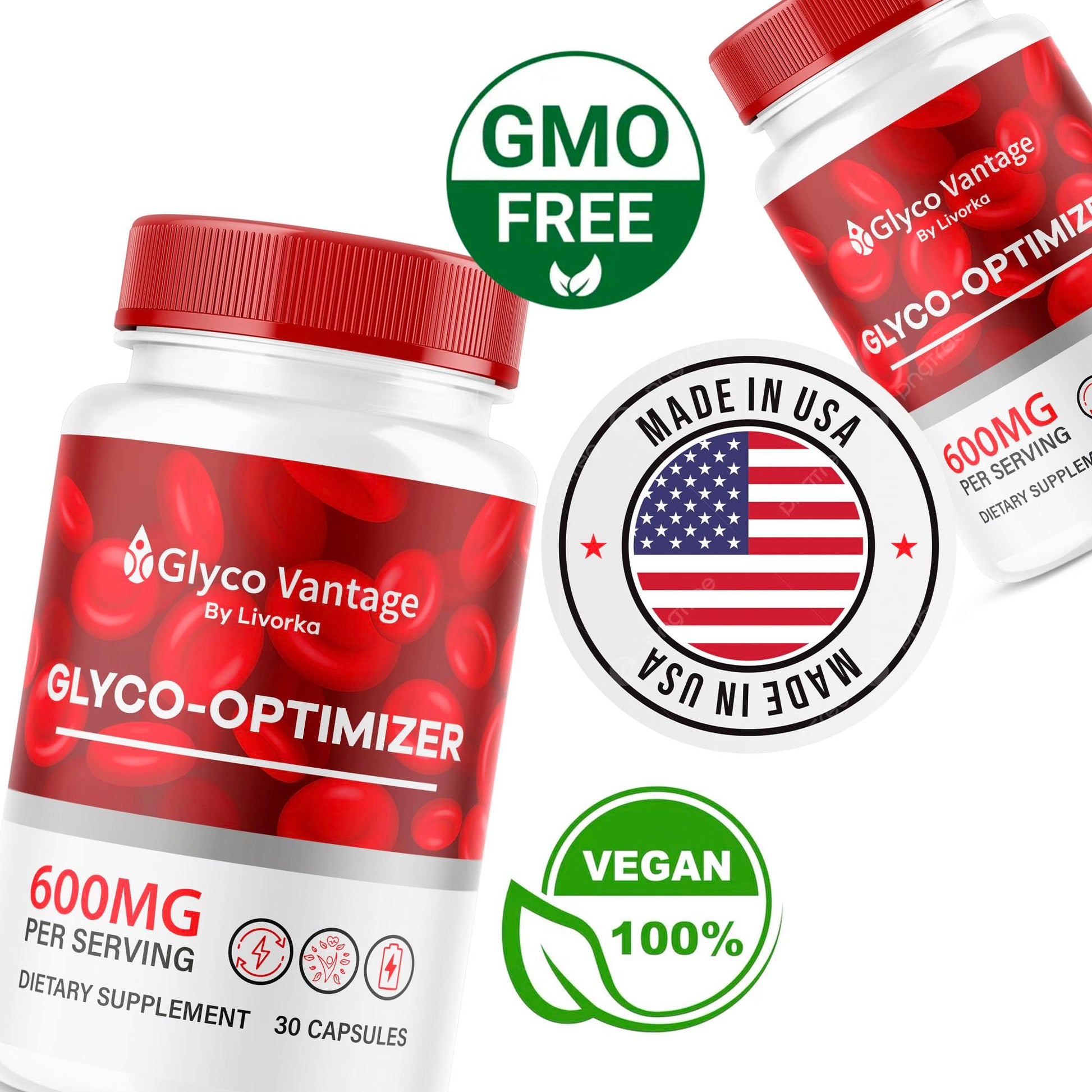 (2 Pack) Glyco Vantage Glyco Optimizer, Glyco Vantage, Glyco Vantage Capsules, Glyco Vantage Joint Optimizer, GlycoVantage Glyco Optimizer Pills, Glyco Vantage Support, 60 Capsules For 2 Months LIVORKA Au supplements