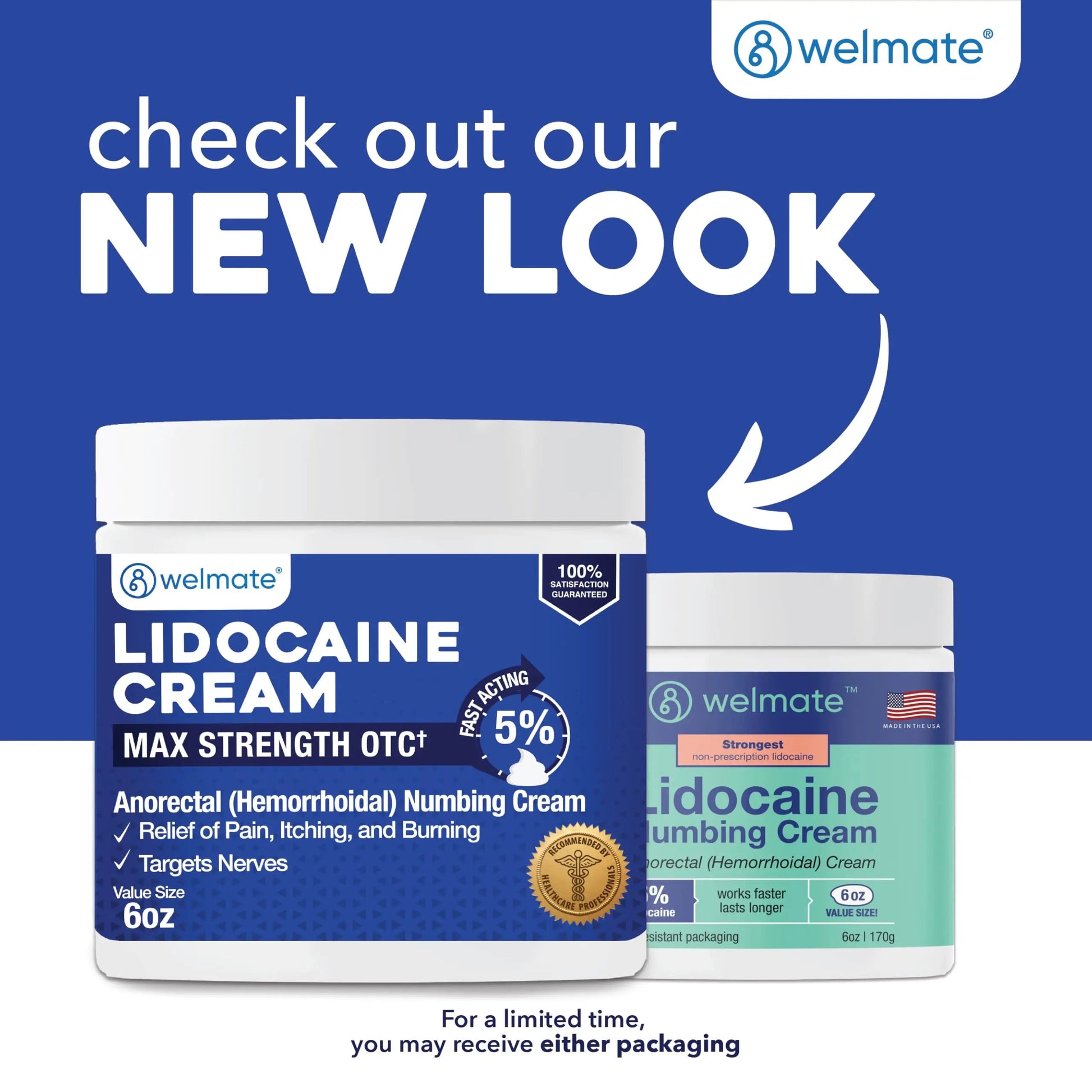 WELMATE 5% Lidocaine Cream for Hemorrhoids, 6 oz Jar – Fast-Acting Lidocaine Numbing Cream & Topical Analgesic Cream for Anorectal Itch Relief WELMATE Au supplements