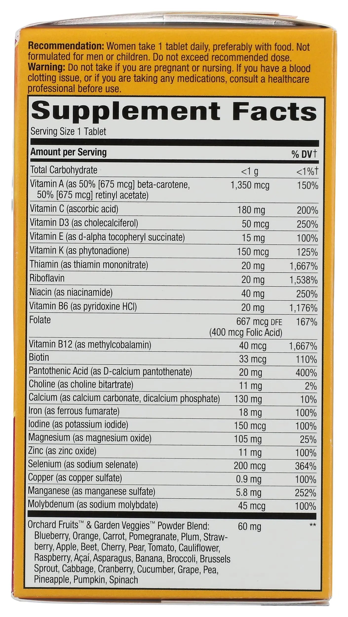 Natures Way Alive! Once Daily Womens, 60 CT Nature's Way Au supplements