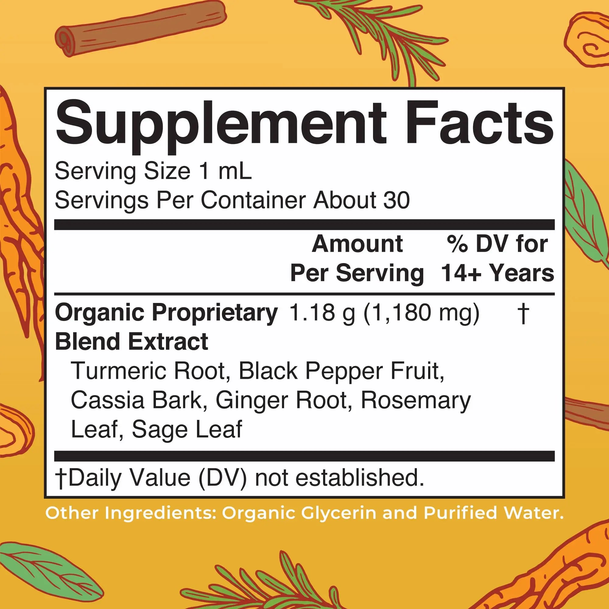 MaryRuth Organics USDA Turmeric Gold Liquid Drops | Herbal Blend | Turmeric Curcumin | Black Pepper | Cassia Cinnamon Bark | Ginger Root | Immune Support | Non-GMO Project Verified | Vegan | 1oz MARYRUTH'S Au supplements