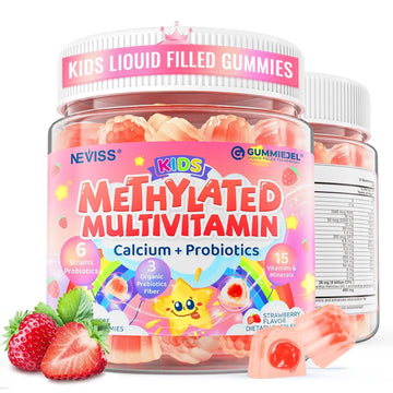 Kids Multivitamin Gummies + Calcium, Probiotics, Vitamin D3, C, Methylated B12 & Methylfolate, B6, A, K2, E, Zinc NEVISS Au supplements