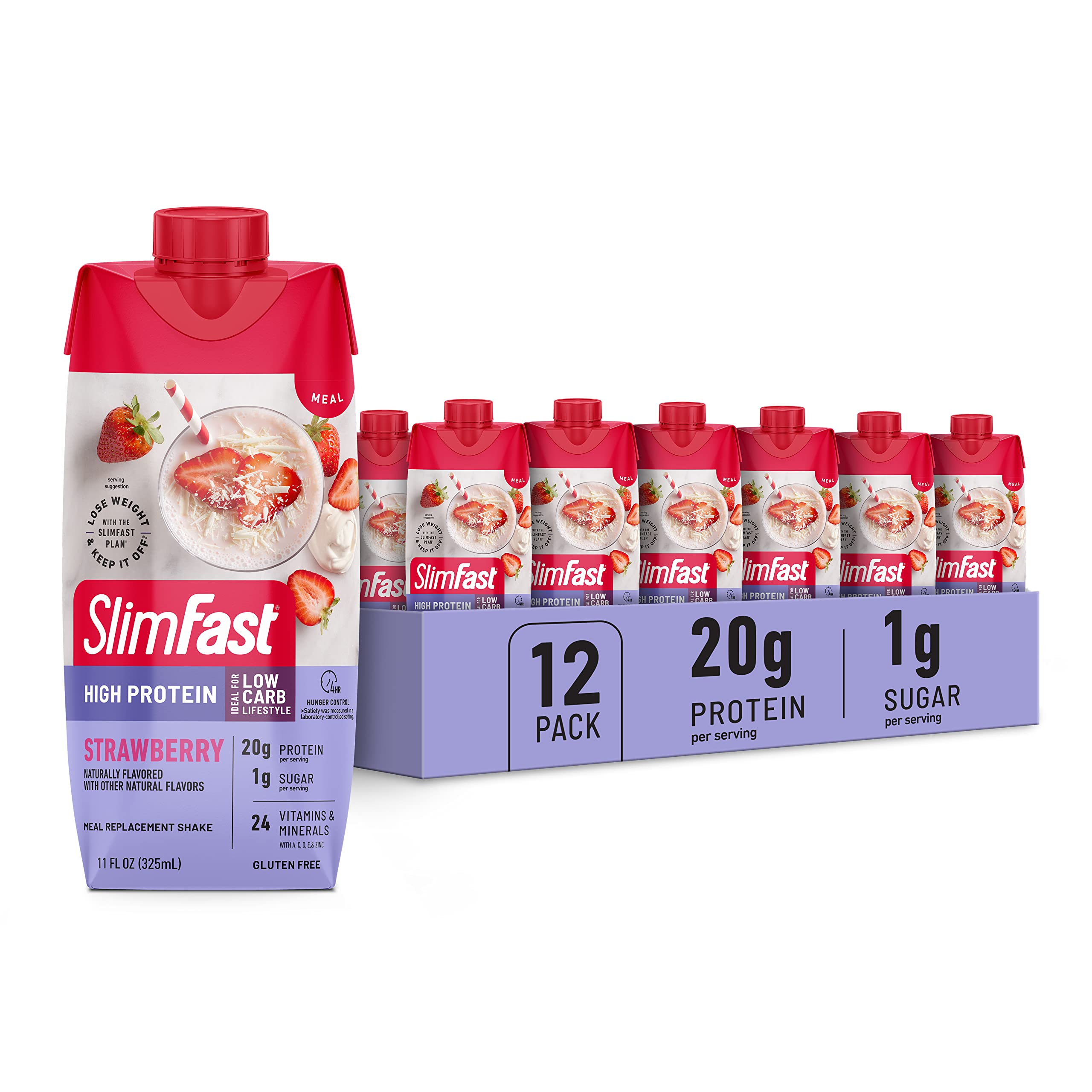 SlimFast Protein Shake, Strawberry- 20g Protein, Meal Replacement Shake Ready to Drink SlimFast Au supplements