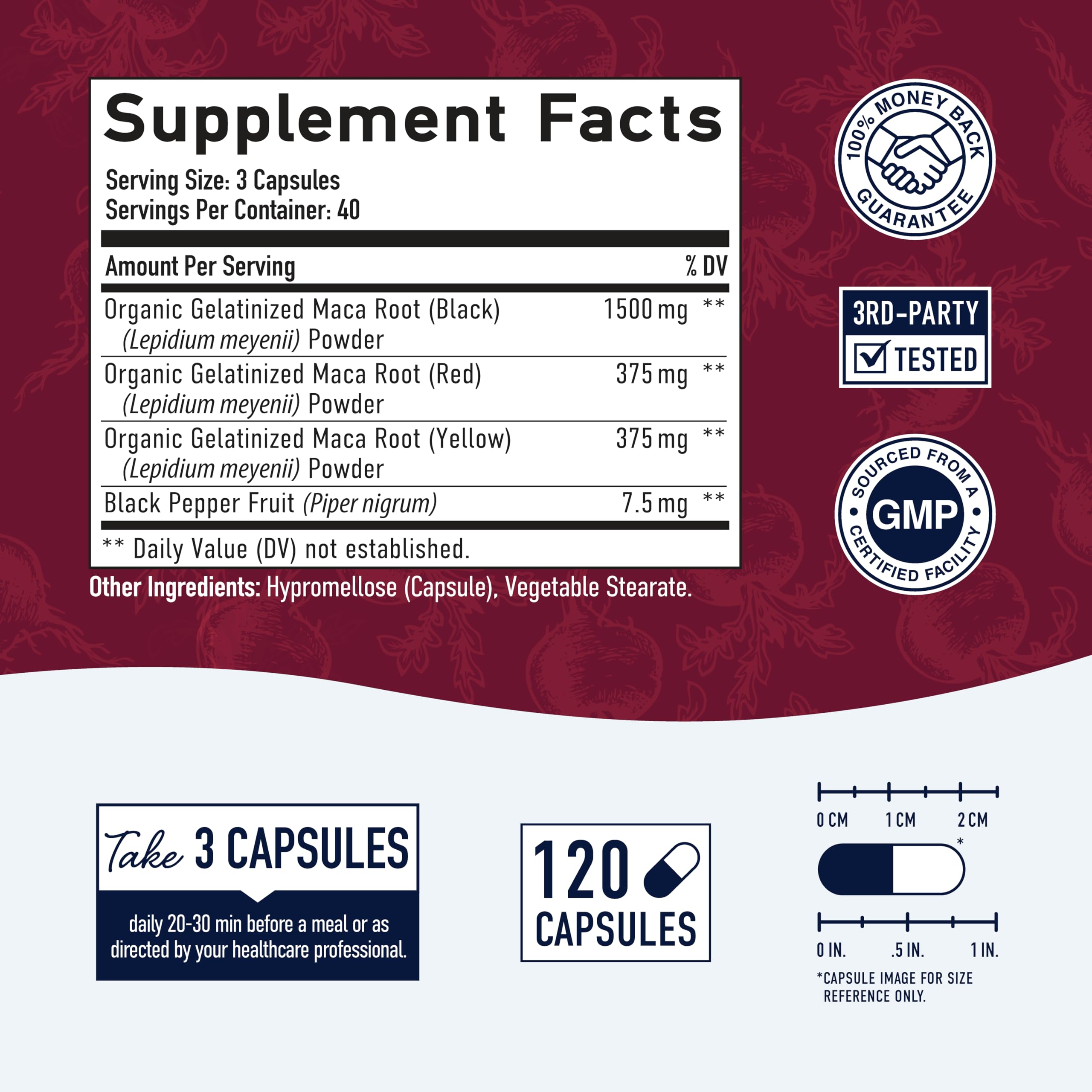 Organic Maca Root Capsules for Women | 2250MG Extra Strength | Red, Black & Yellow SMNutrition Au supplements