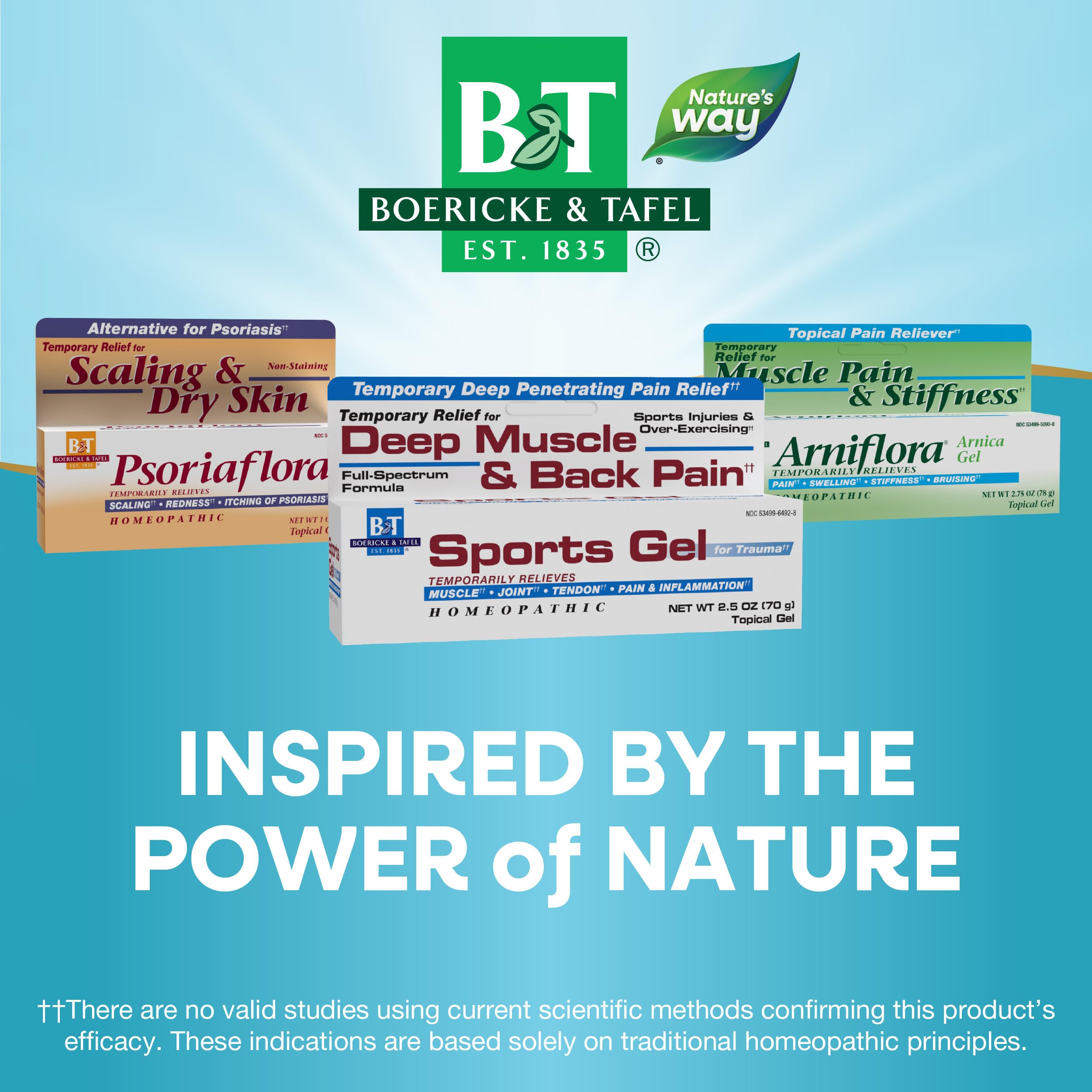 Nature's Way Boericke & Tafel Sports Gel, Relief for Deep Muscle, Joint, Tendon, & Back Pain and Inflammation, Homeopathic, 2.5 oz Nature's Way Au supplements