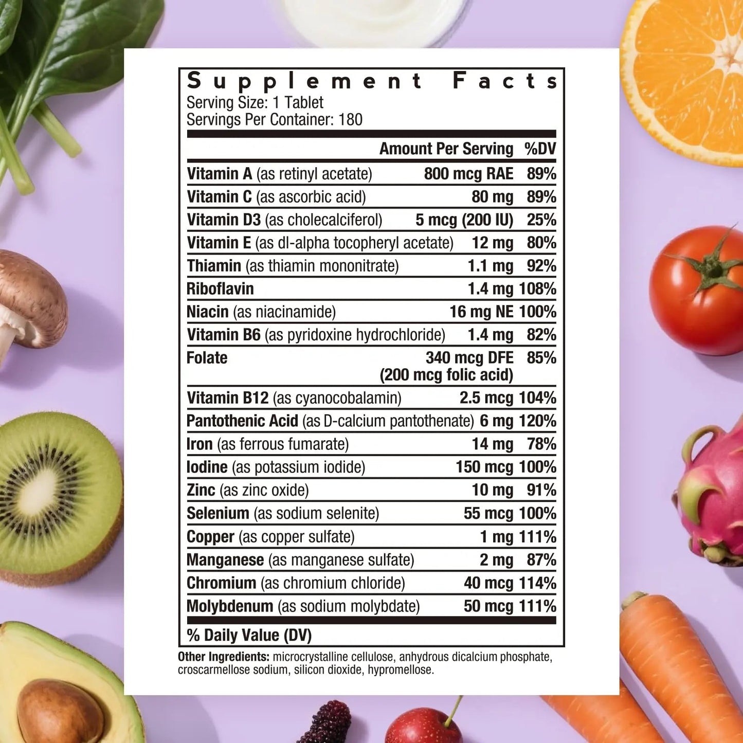 Doctor's Recipes Multivitamin for Women & Men, Immune, Energy & Brain Health Support, Vitamin A, C, D3, E, B6, B12, Folic Acid Doctor's RecipesUS supplements