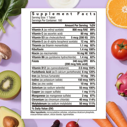 Doctor's Recipes Multivitamin for Women & Men, Immune, Energy & Brain Health Support, Vitamin A, C, D3, E, B6, B12, Folic Acid Doctor's RecipesUS supplements