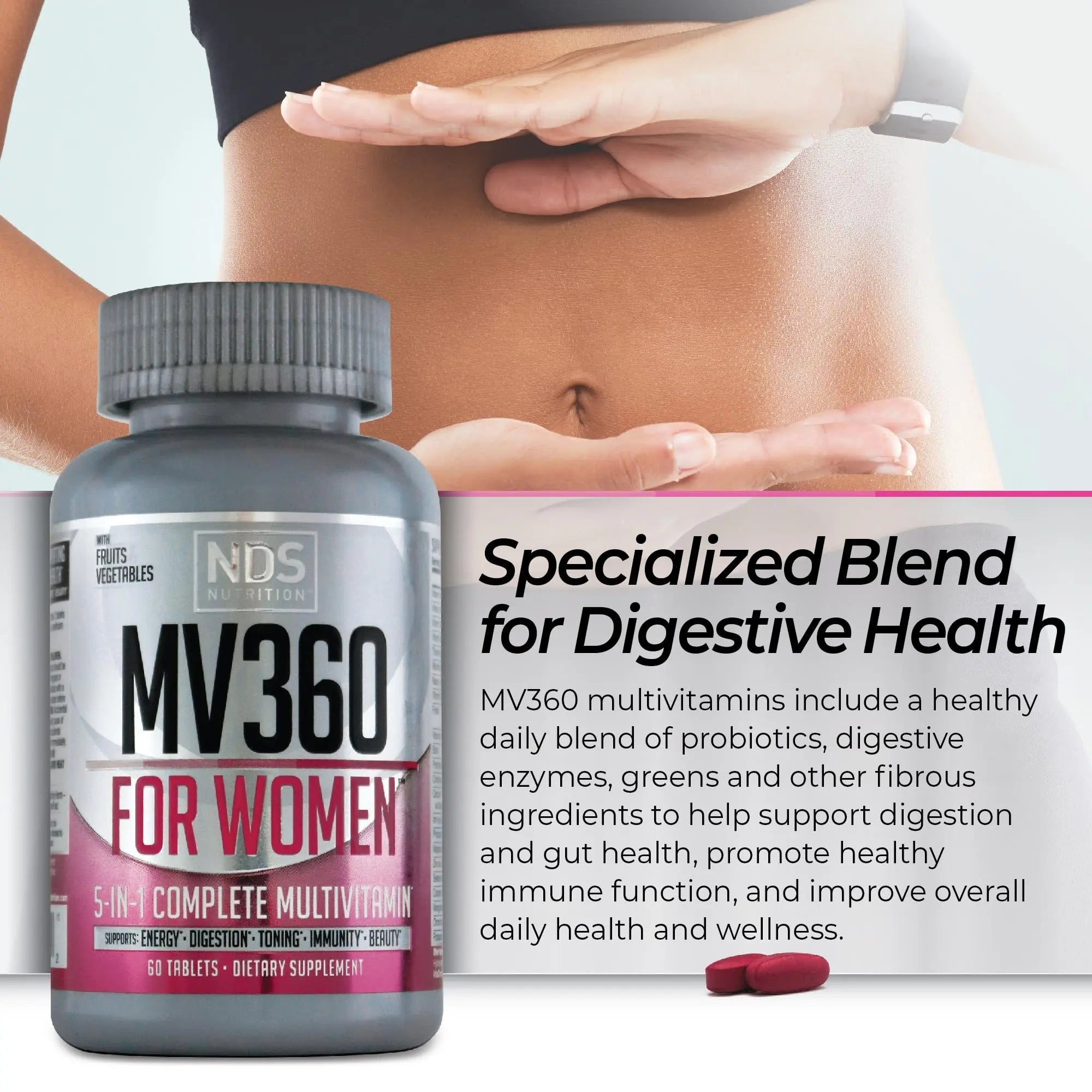 FitLife Brands Women's Nutrition MV360, 5-in-1 Complete Multivitamin with Essential Vitamins for Energy, Digestion, Toning, Immune Support FitLife Brands Au supplements