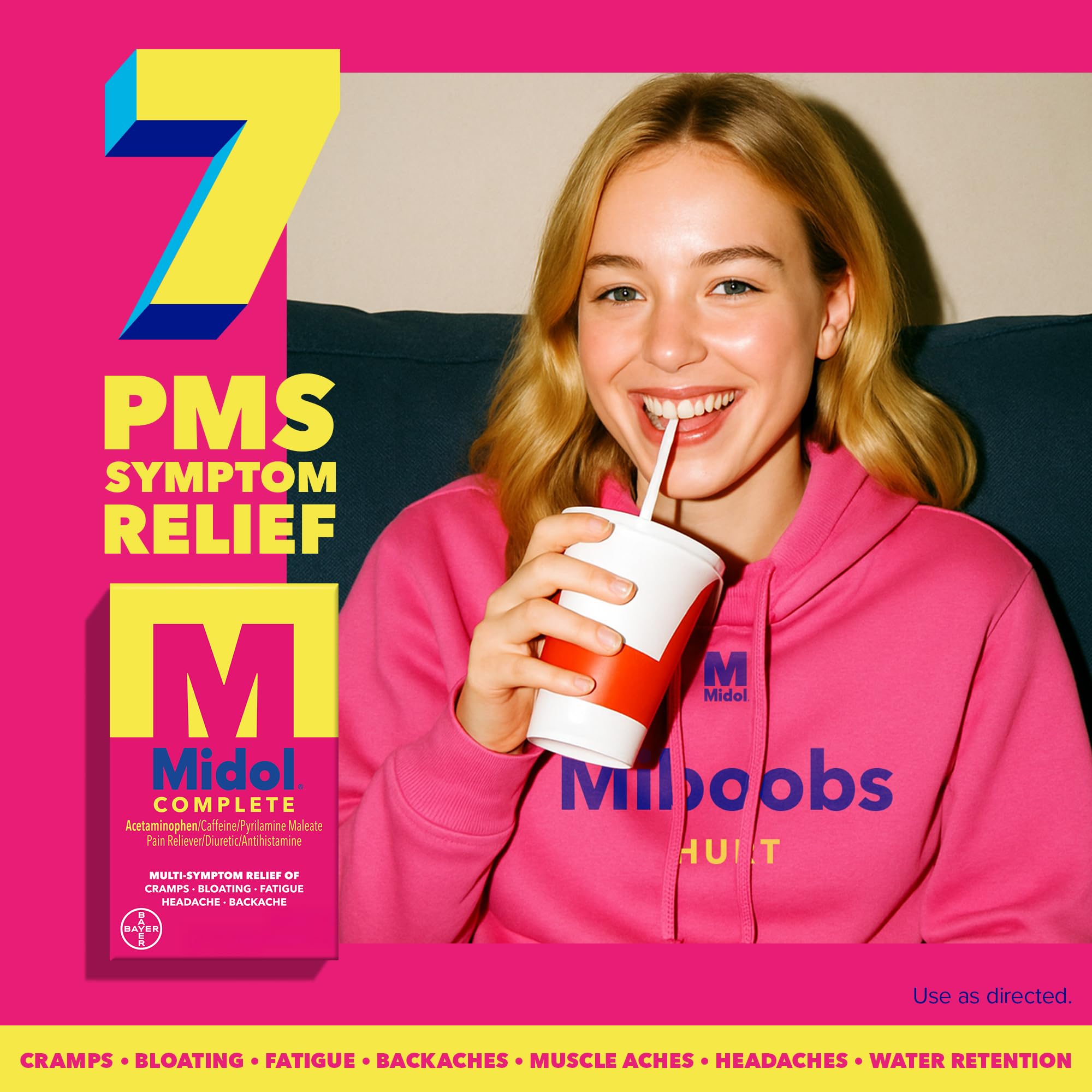 Midol Complete Menstrual Pain Relief Caplets, 40 Count - Provides Cramp, Headache, and Bloating Relief Midol Au supplements