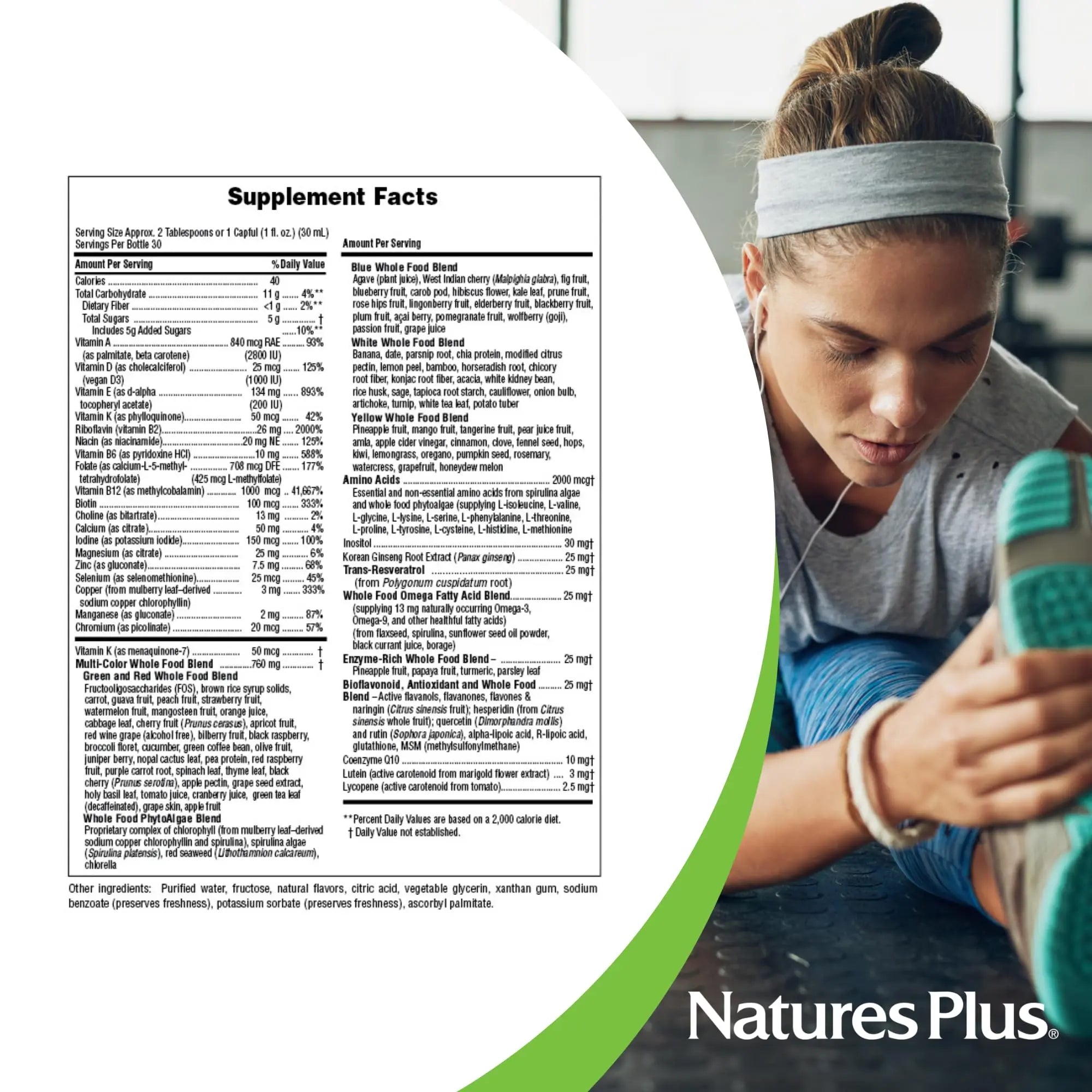 NaturesPlus Source of Life Gold Multivitamin Liquid - 30 oz - with Vitamins D3, B12 & K2 - Blood, Bone & Immune Support - Vegetarian & Gluten Free - 30 Servings NaturesPlus Au supplements