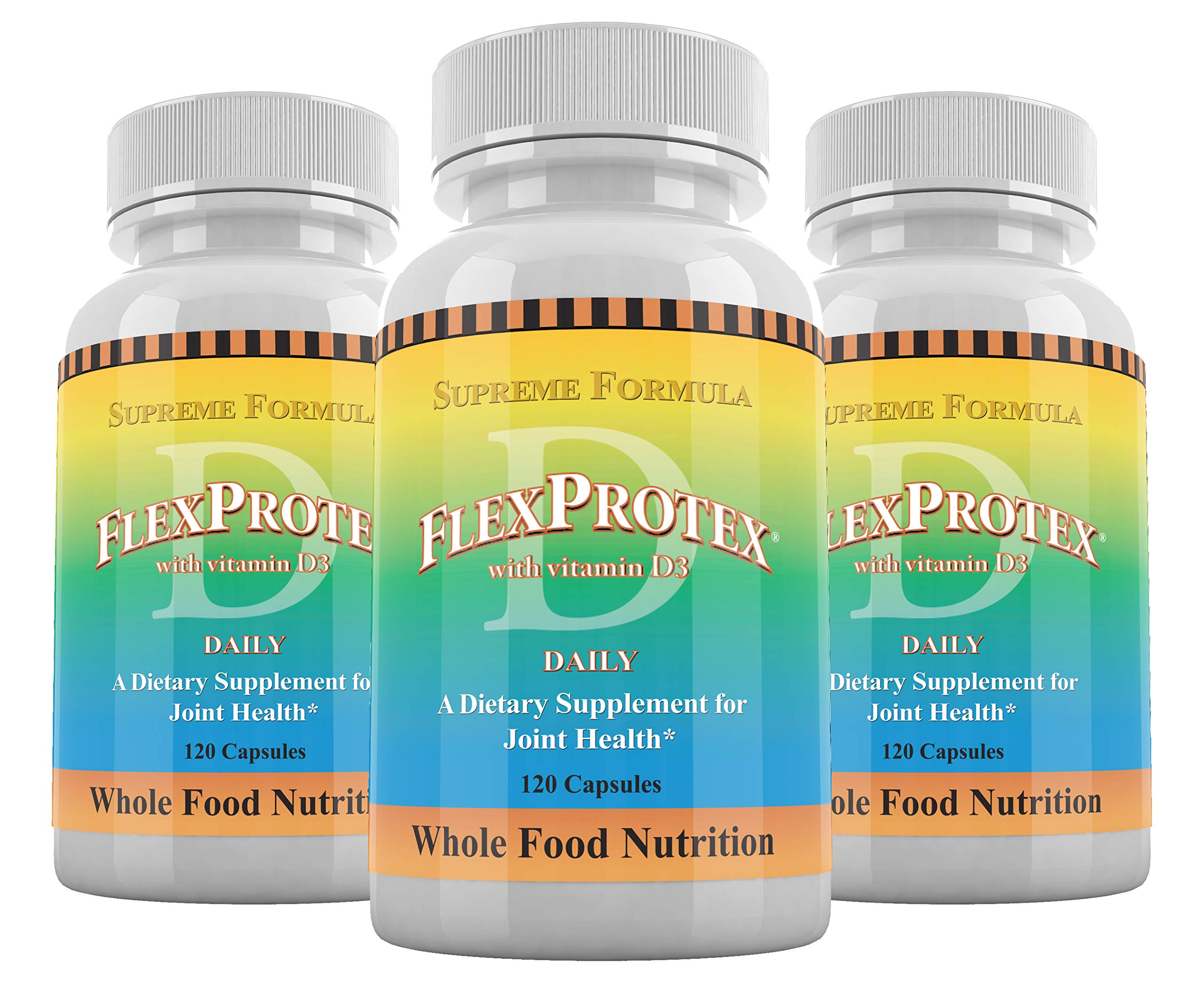 Daily Health, FlexProtex D Joint Muscle Support Supplement 3 Bottles Plus 1 Bottle Daily Marine Coral Calcium 90 Capsules Daily Health Au supplements