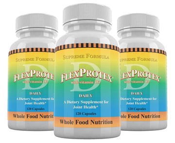 Daily Health, FlexProtex D Joint Muscle Support Supplement 3 Bottles Plus 1 Bottle Daily Marine Coral Calcium 90 Capsules Daily Health Au supplements