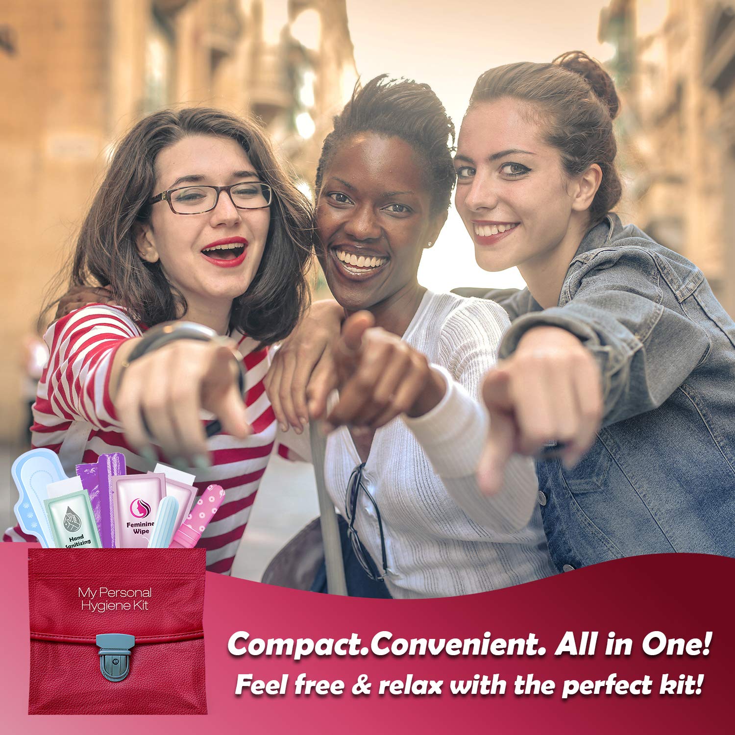 Menstrual Kit All-in-One | Convenience on The Go | Single Period Kit Pack for Travelling, Tweens pH Advantage Au supplements