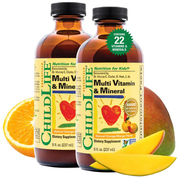 CHILDLIFE Essentials Kids Multivitamin & Mineral - Vitamins for Kids, Liquid Multivitamin for Toddler & Baby - Natural Orange & Mango, 8 Fl Oz (Pack of 2) CHILDLIFE ESSENTIALS Au supplements