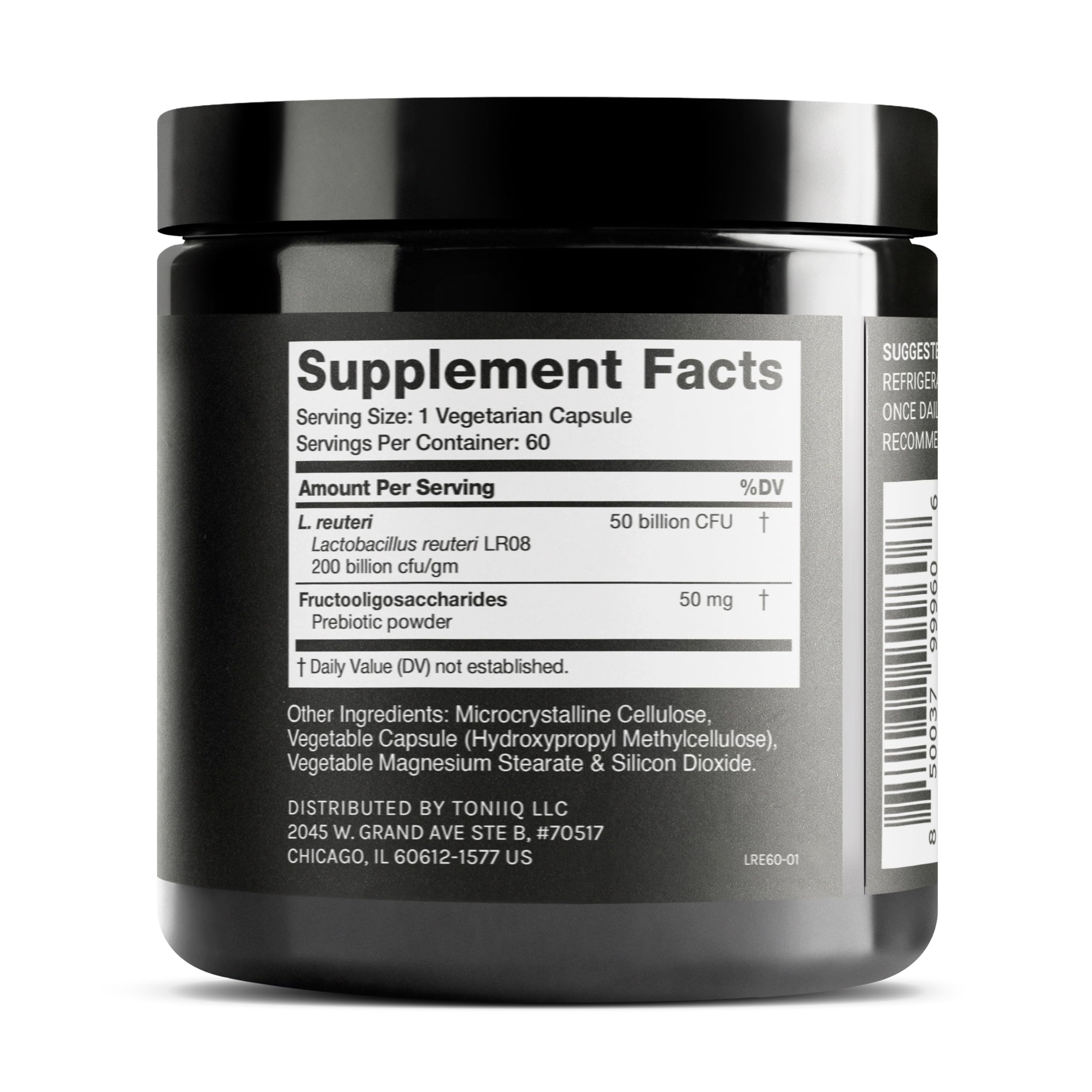 Toniiq 50 Billion CFU Lactobacillus Reuteri Probiotic 50mg per Serving - L Reuteri Probiotics - Highest CFU Count Lactobacillus Reuteri Probiotic - 60 Vegetarian Capsules - 60 Servings Toniiq Au supplements