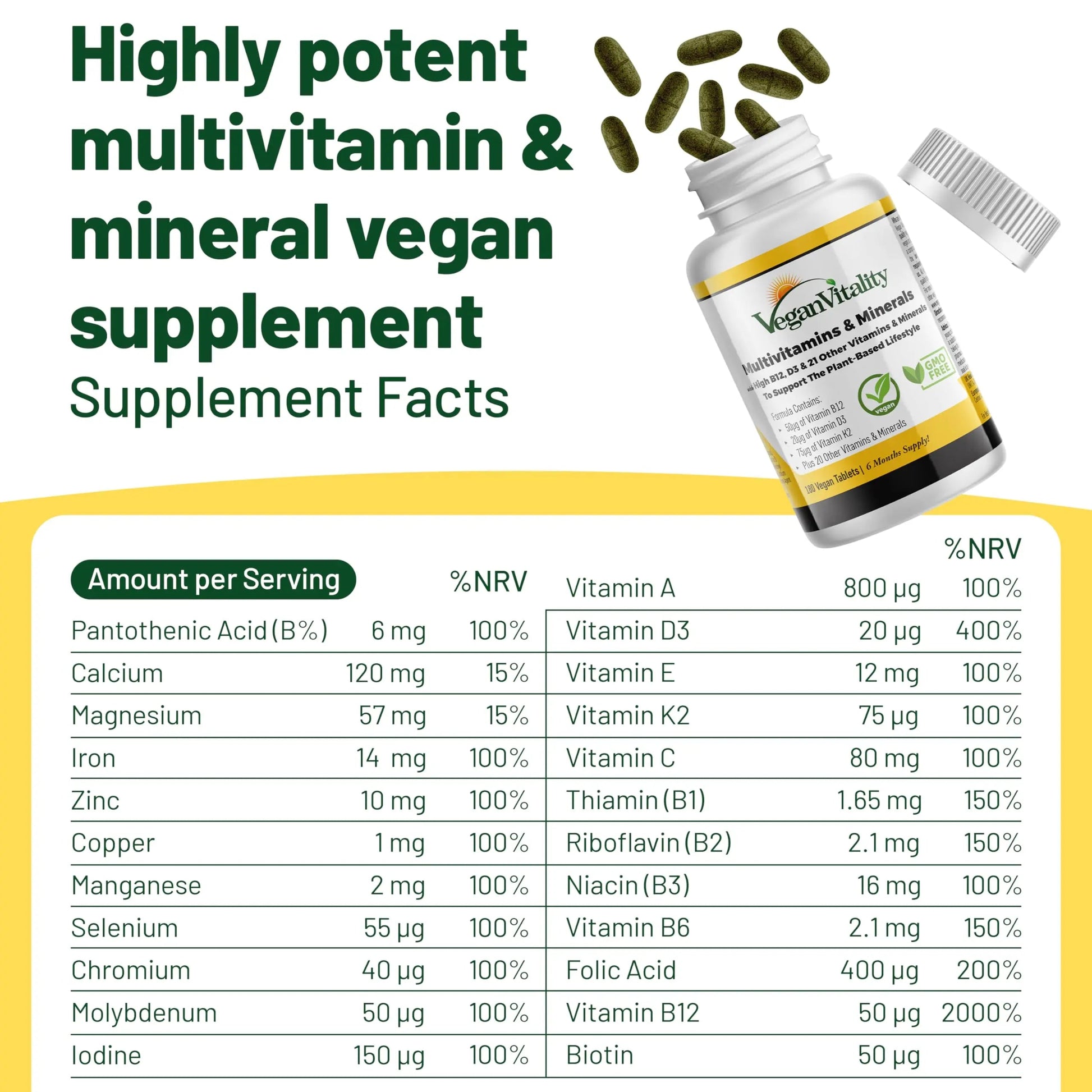 Vegan Vitality Lion's Mane x General Health Combo Bundle - 6 Months Lion's Mane and Multivitamins Vegan Vitality Au supplements