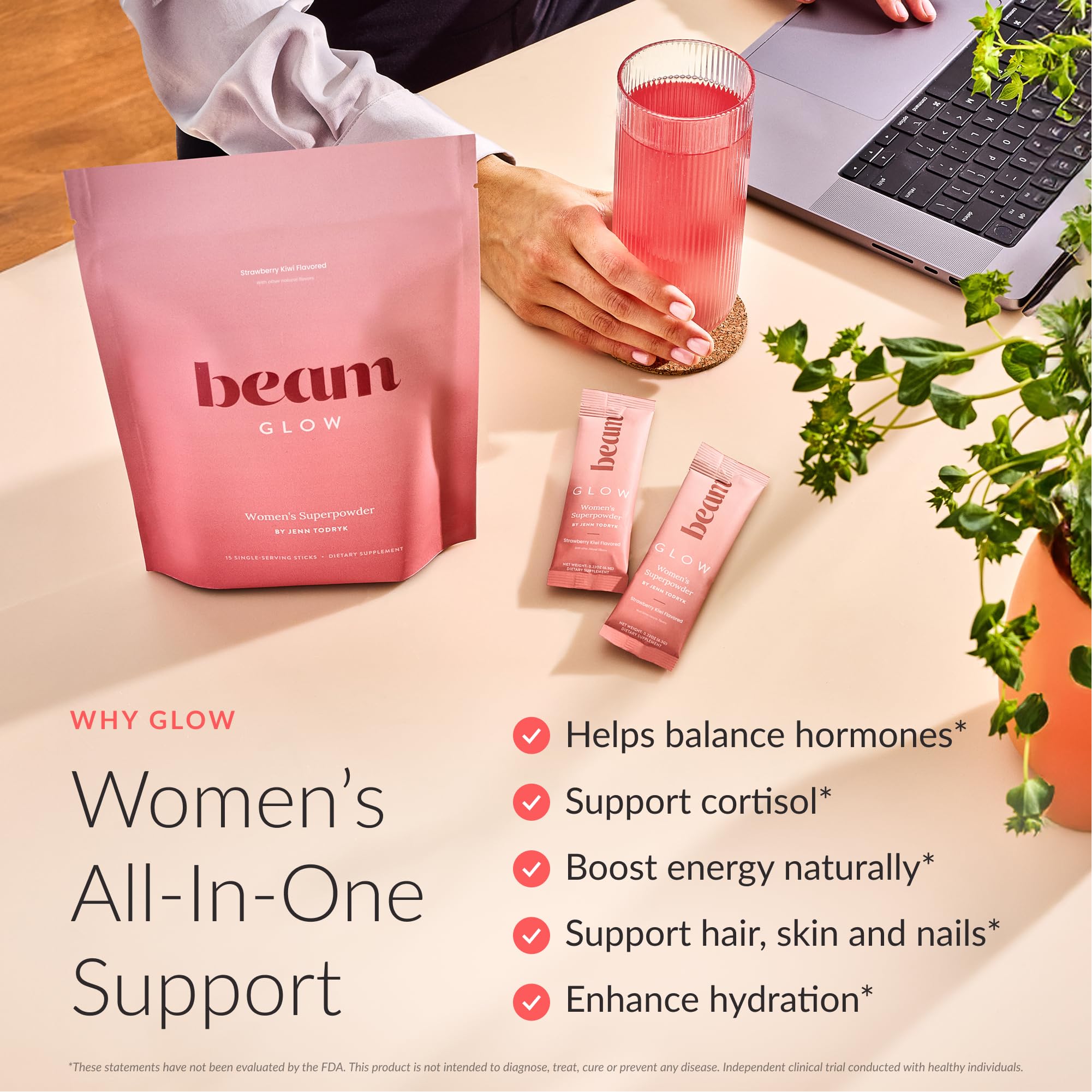 Beam Glow Hormone Balance Supplement for Women – Cortisol Supplement for Women, PMS Relief Supplement, Perimenopause & PCOS Support, Womens Vitamins, Thyroid Support with Ashwagandha & Selenium Beam Au supplements