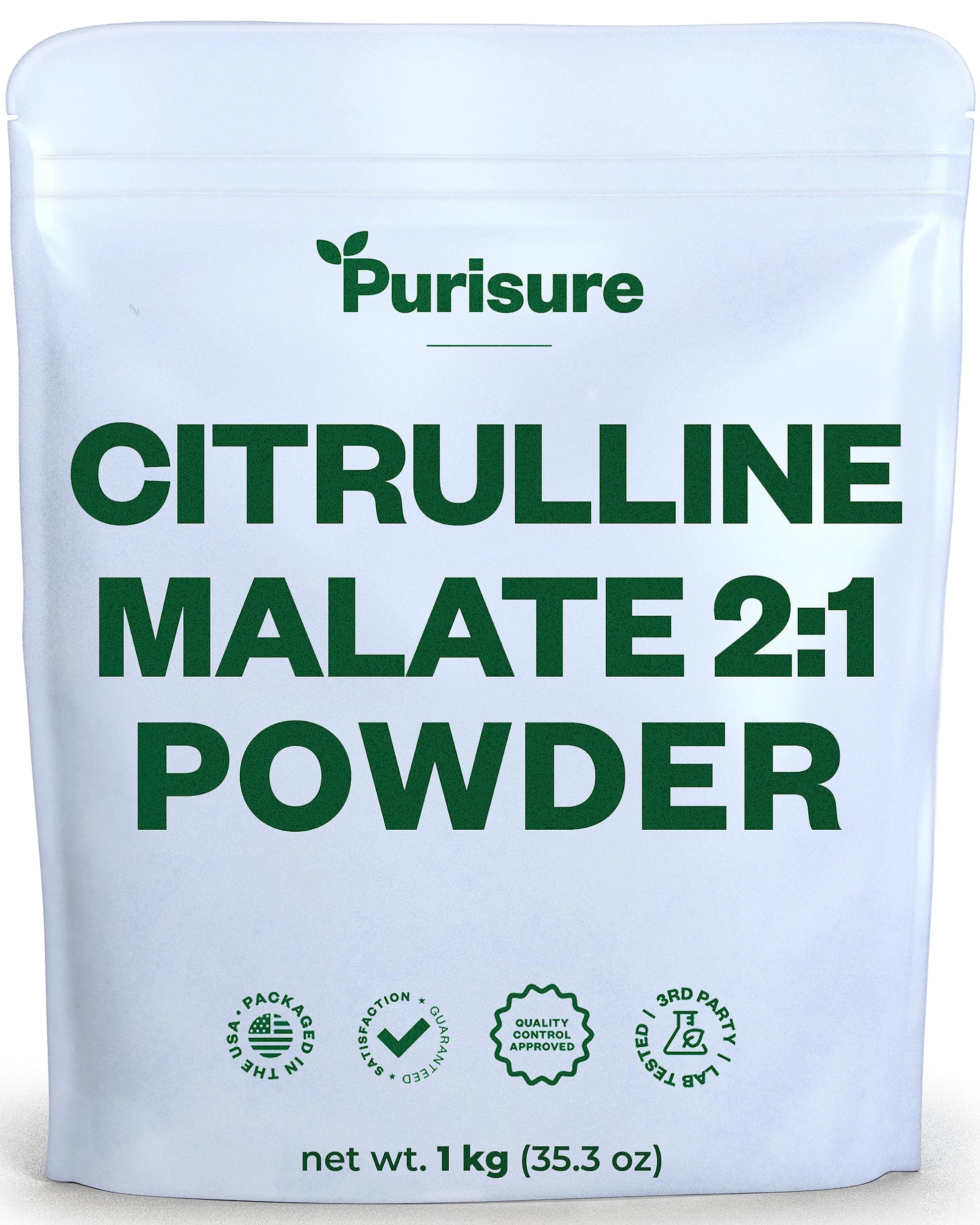 Purisure Citrulline Malate 2:1 Powder, 1 kg, Citrulline Supplement and Citrulline Nitrate Purisure Au supplements