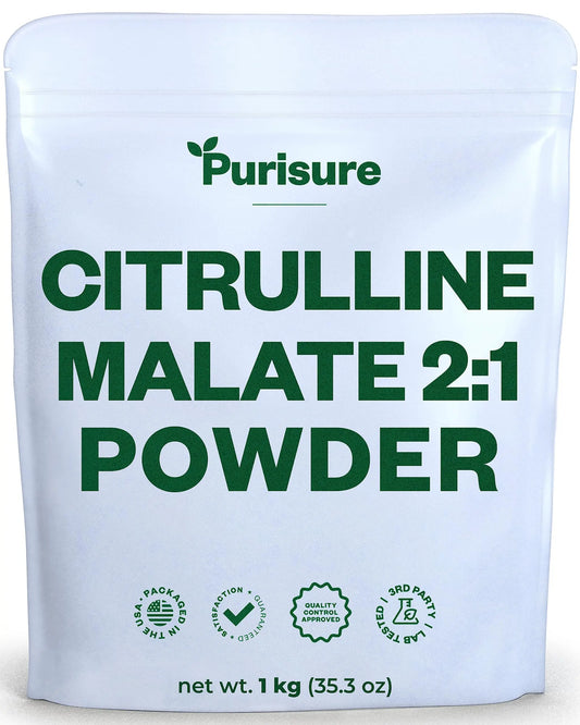 Purisure Citrulline Malate 2:1 Powder, 1 kg, Citrulline Supplement and Citrulline Nitrate PurisureAU supplements