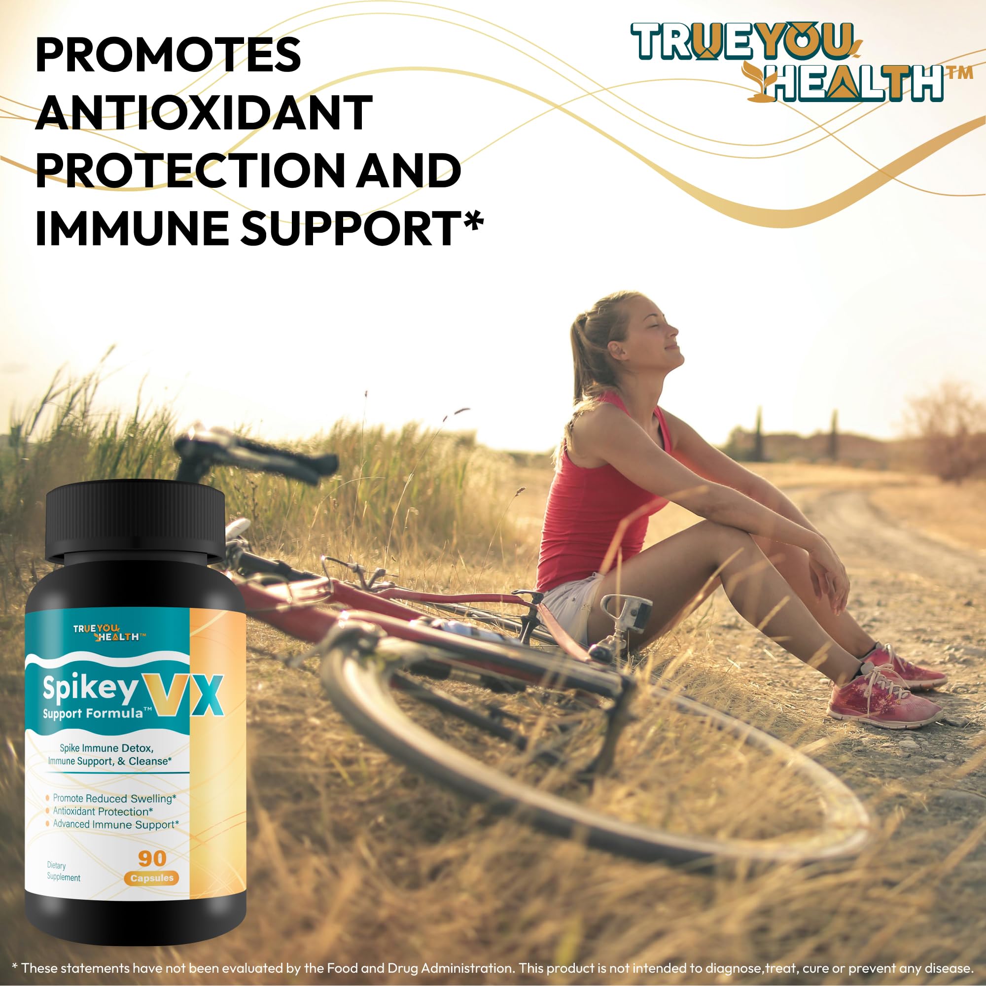 True You Health Spikey VX Support Formula - Our Best Spike Support Formula for Immune System Detox - Daily Zinc Immunity Capsules Vitamin C Immune Boost - Feel The Wellness Spike Detox The Wellness True You Health Au supplements