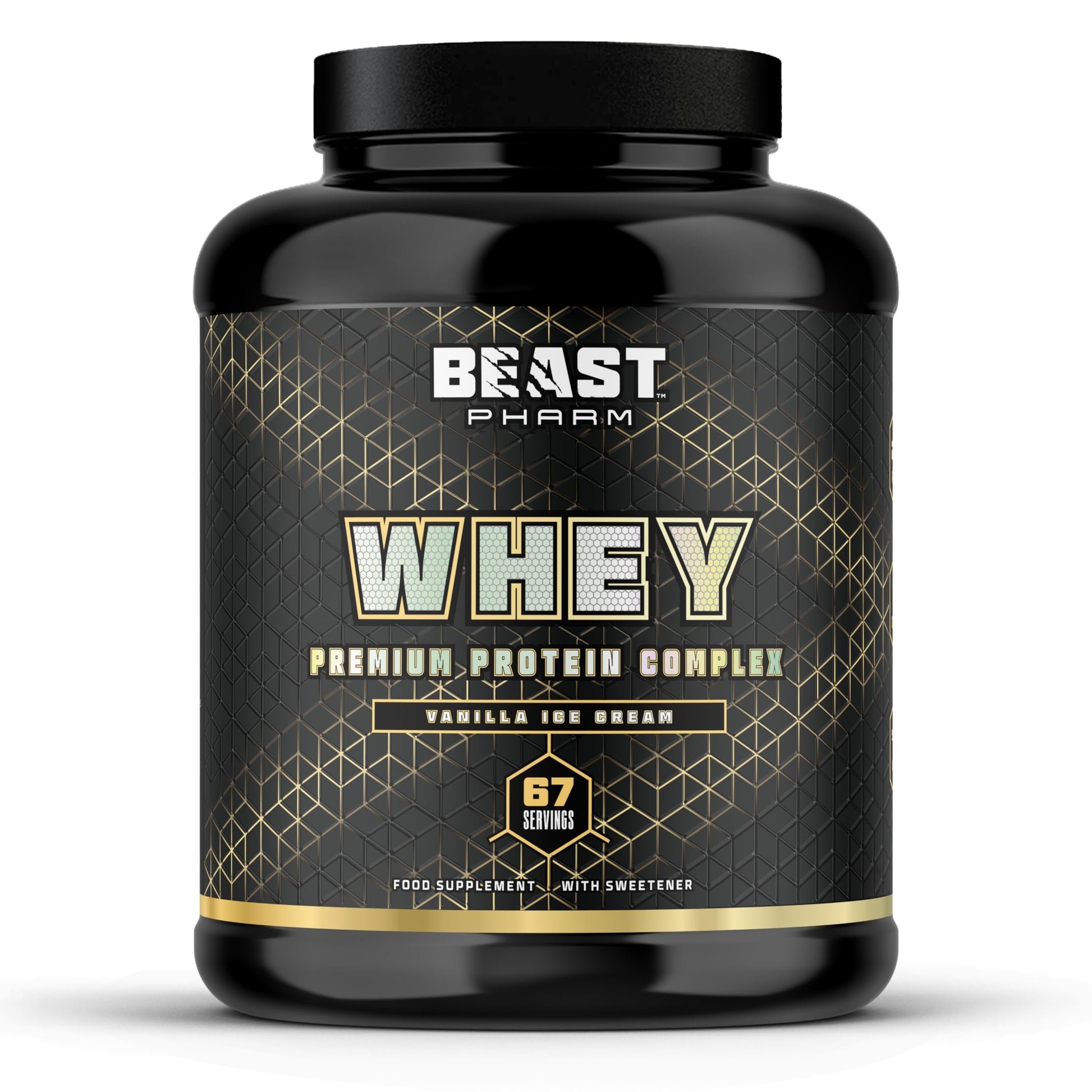 Beast Pharm | WHEY Protein Powder | 2.01kg/67 Servings | Vanilla Ice Cream Beast Pharm Au supplements