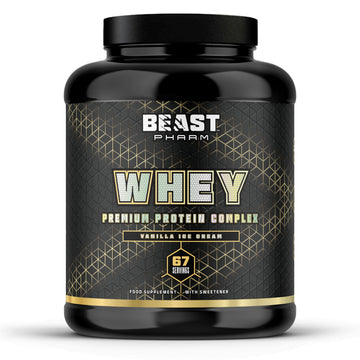 Beast Pharm | WHEY Protein Powder | 2.01kg/67 Servings | Vanilla Ice Cream Beast Pharm Au supplements