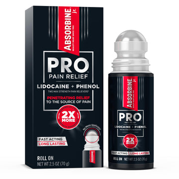 Absorbine Jr. PRO Maximum Strength Lidocaine Roll-On for Targeted Nerve and Muscle Pain Relief, 4% Lidocaine + 1.5% Phenol, Fast Acting & Long Lasting, 2.5 oz ABSORBINE JR. Au supplements