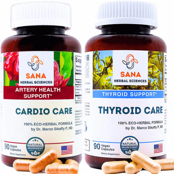 Sana Herbal Sciences Artery Plaque Removal & Sea Iodine Thyroid Support Organic Blends Sana Herbal Sciences Au supplements
