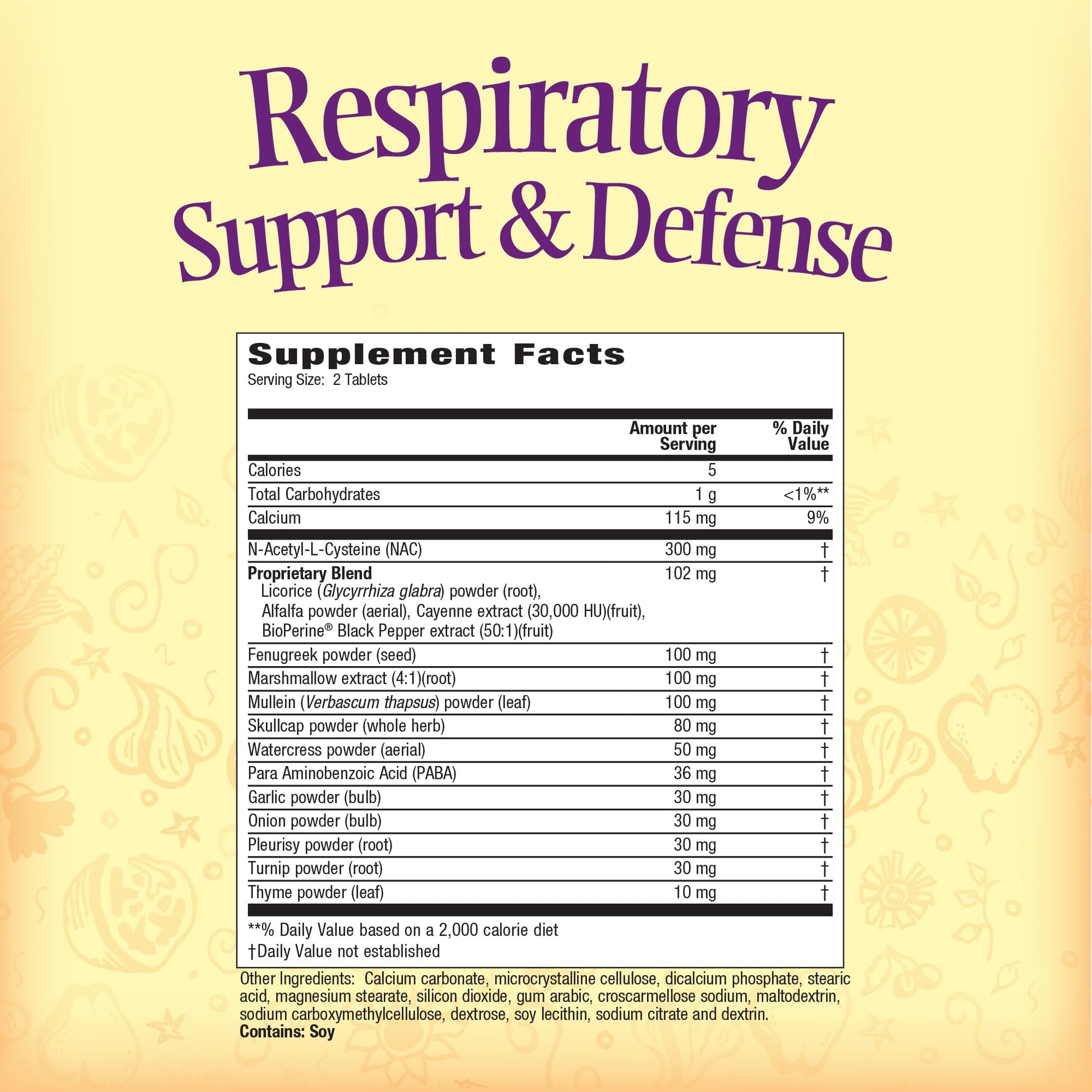 Nature's Secret Respiratory Support & Defense - 60 Tablets - Promotes Healthy Lungs & Bronchial Tract - With NAC, Fenugreek & Marshmallow - 30 Total Servings Nature's Secret Au supplements