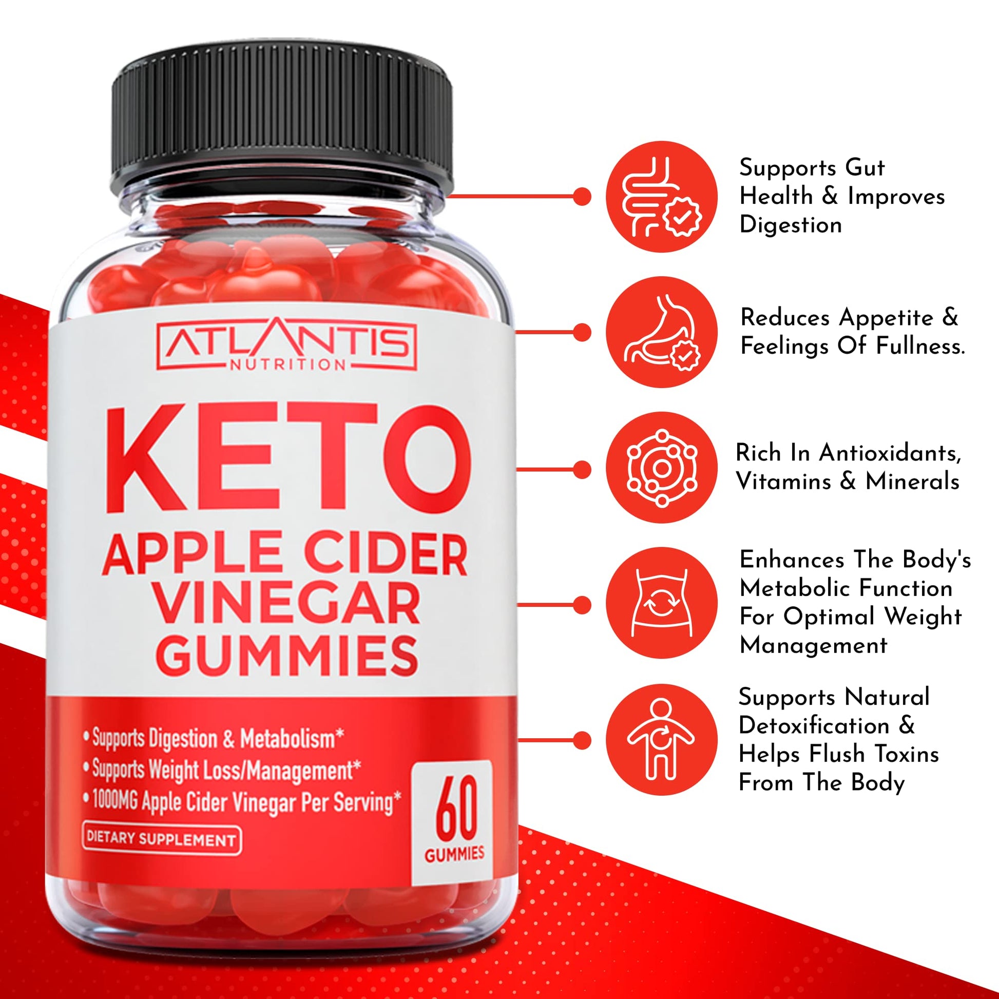 Keto ACV Gummies for Weight Loss - Apple Cider Vinegar Keto ACV Gummies Formulated Atlantis Nutrition Au supplements