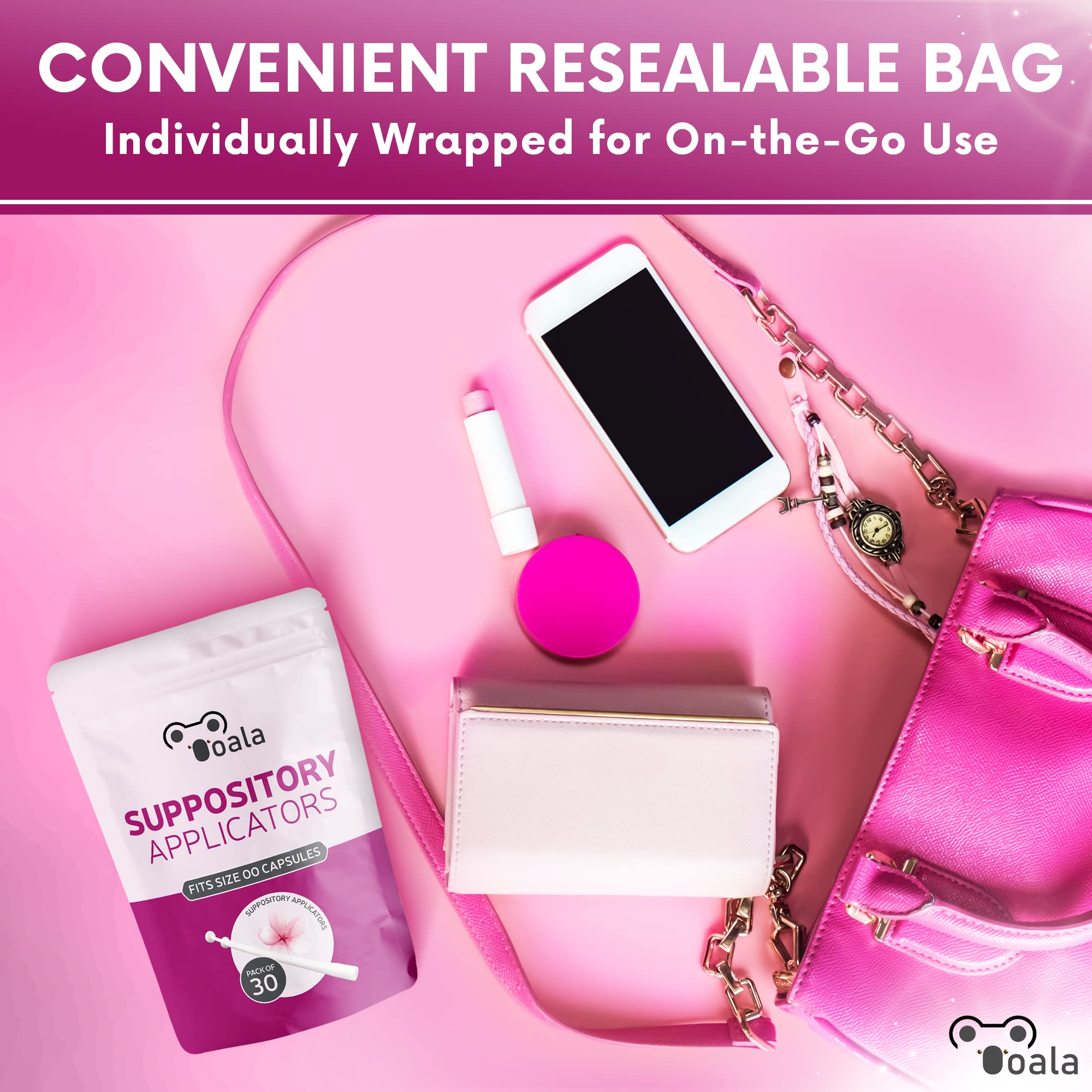 Ooala Disposable Vaginal Suppository Applicators (30-Pack) | Fits Most Brands, Pills, Tablets and Boric Acid Ooala Au supplements