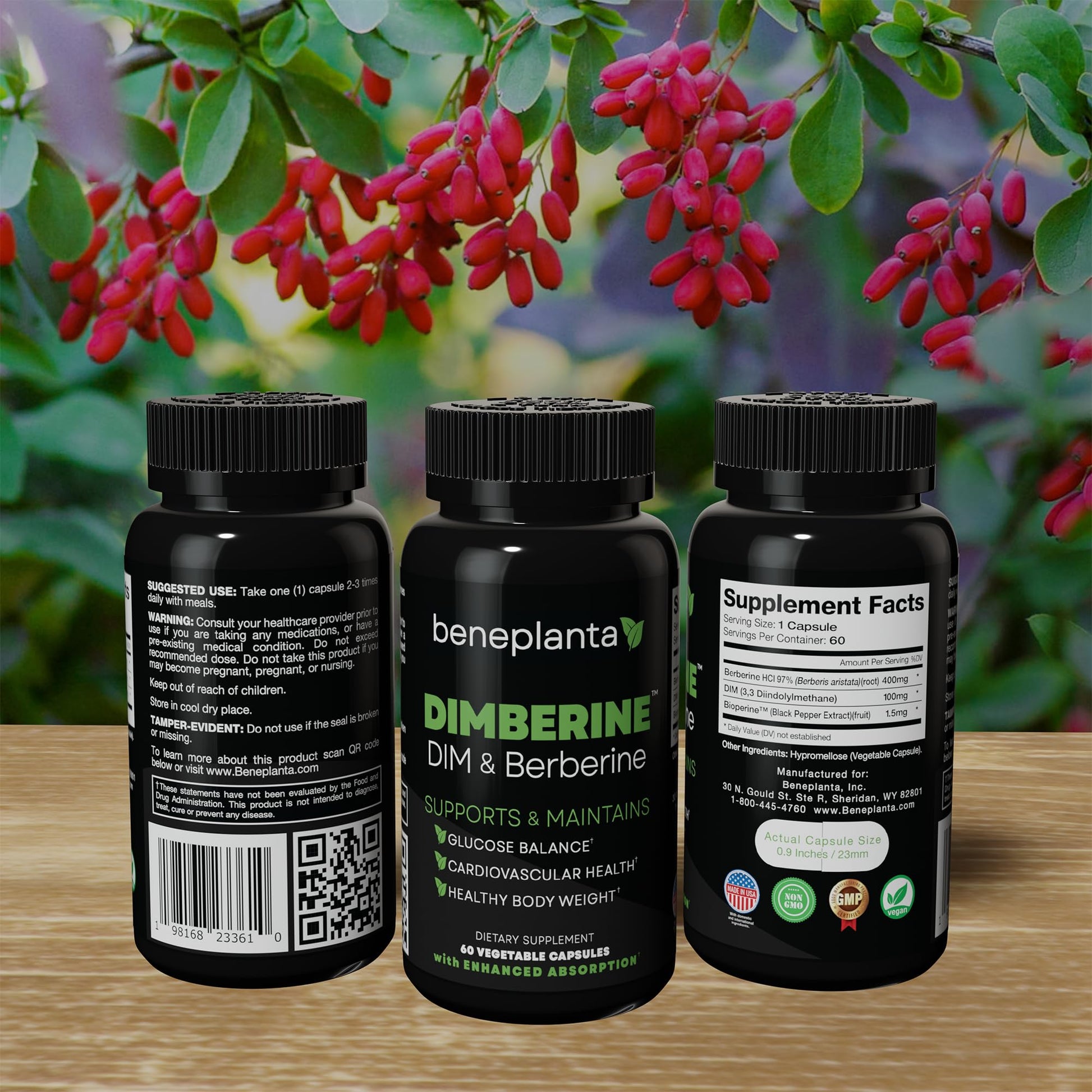 Dimberine - DIM & Berberine, High Purity Enhanced Absorption Formula - 60 Capsules Dimberine Au supplements