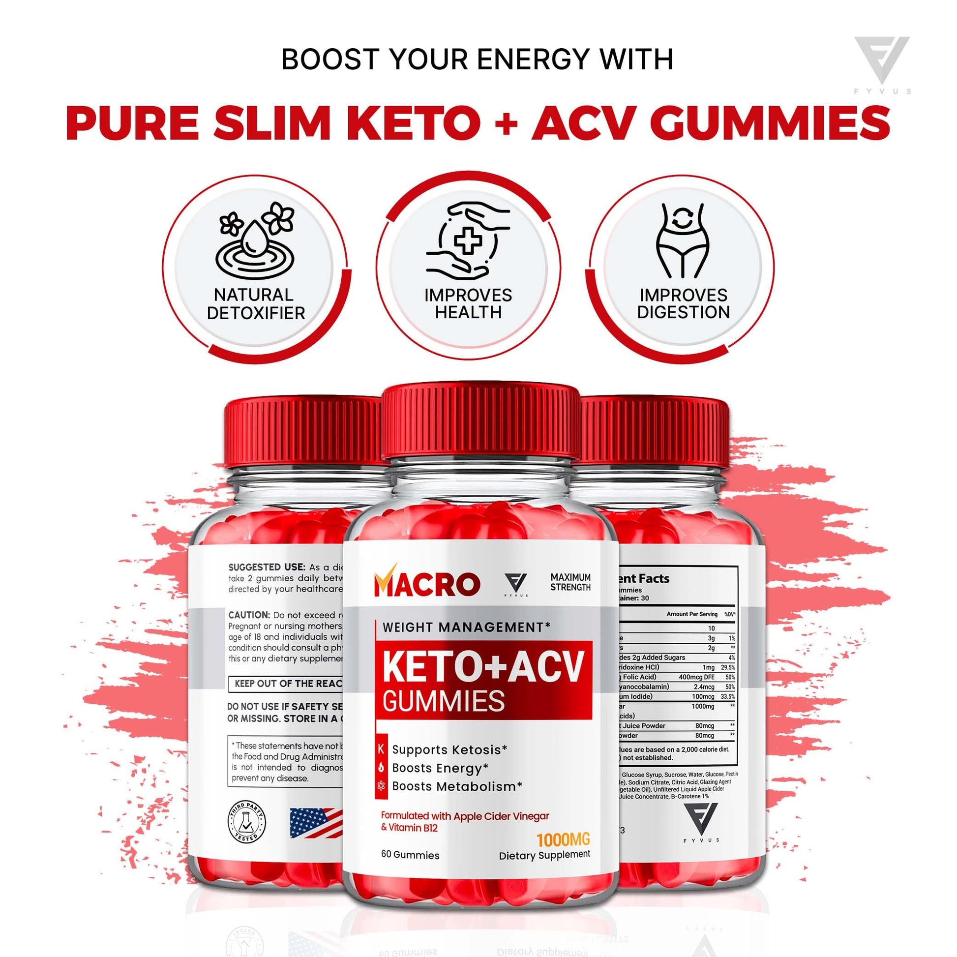 Macro Keto ACV Gummies Advanced Apple Cider Vinegar Vitamin Supplement Fyvus Au supplements