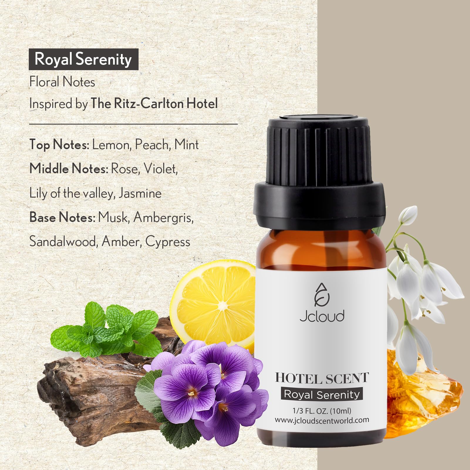 JCLOUD Royal Serenity Essential Oil Inspired by Ritz-Carlton Hotel | Hotel Collection - Pure Aromatherapy JCLOUD Au supplements