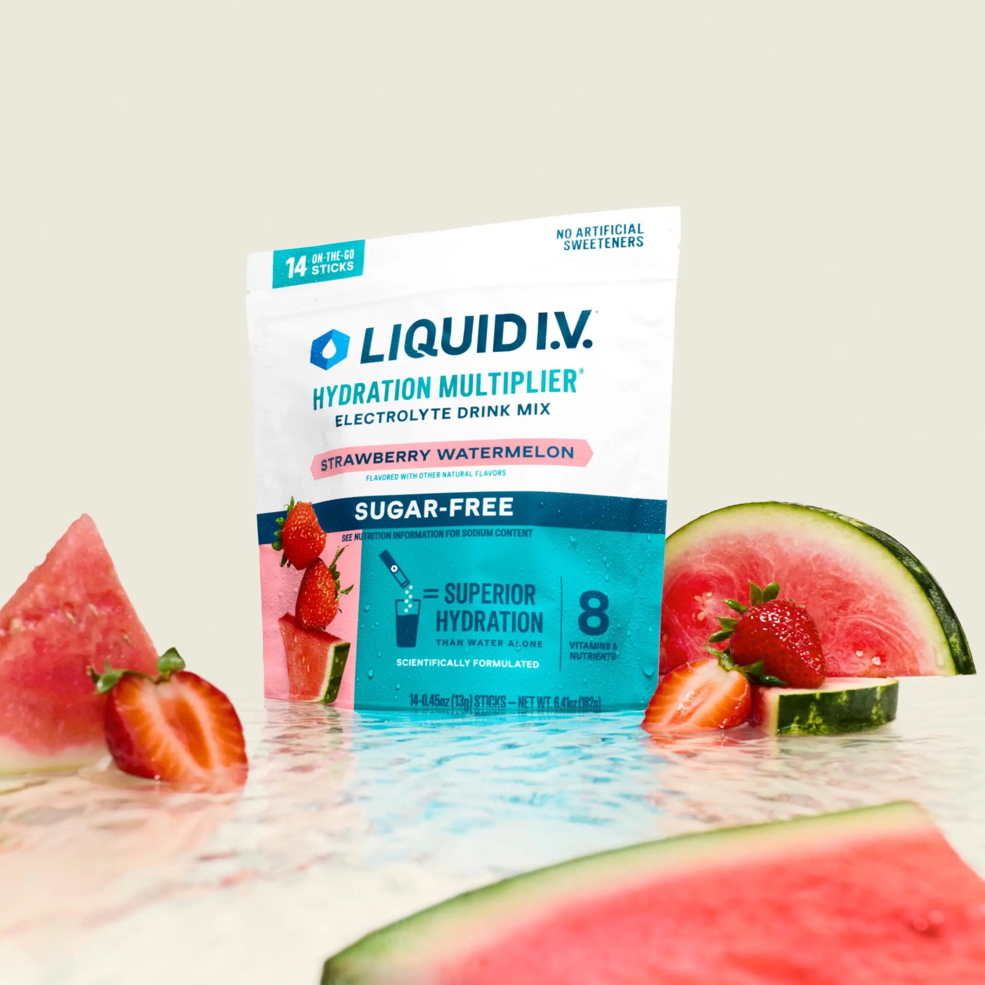 Liquid I.V.® Hydration Multiplier Sugar-Free - Strawberry Watermelon | Electrolyte Powder Drink Mix | 1 Pack (14 Servings) Liquid I.V. Au supplements