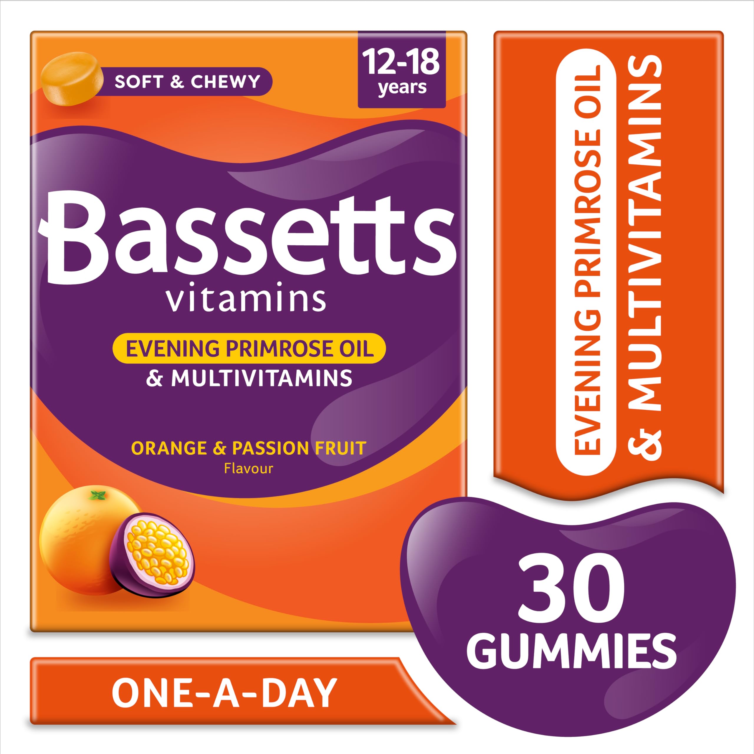 Bassetts Vitamins 12-18 EPO Orange & Passion Fruit 30's, 94.2 g, Orange and passionfruit Bassetts Vitamins Au supplements