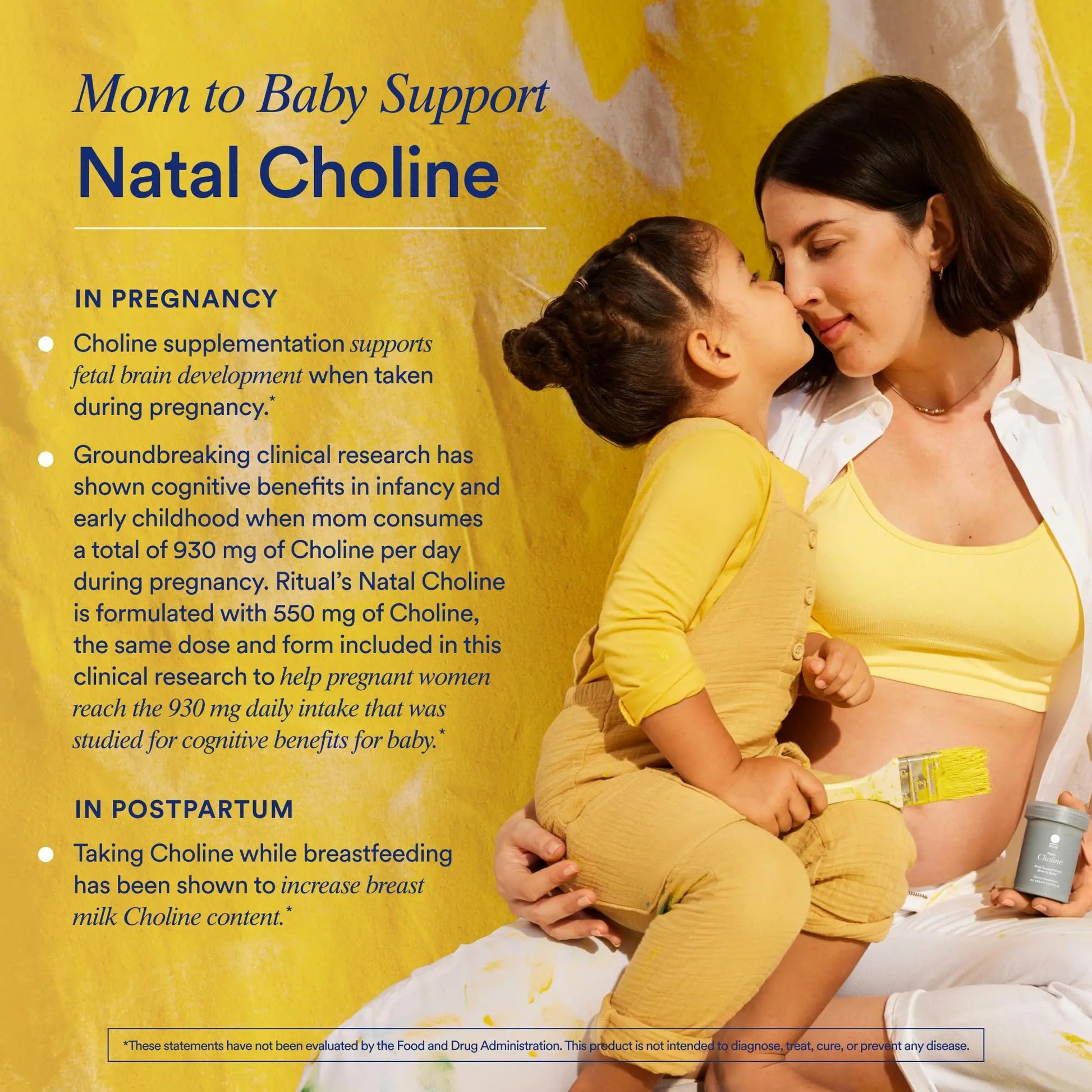 Ritual Postnatal Mom-to-Baby Set, Postpartum Multivitamin and Natal Choline Supplements, Supports Lactation, Immune Function, and Baby's Cognitive Function Ritual Au supplements