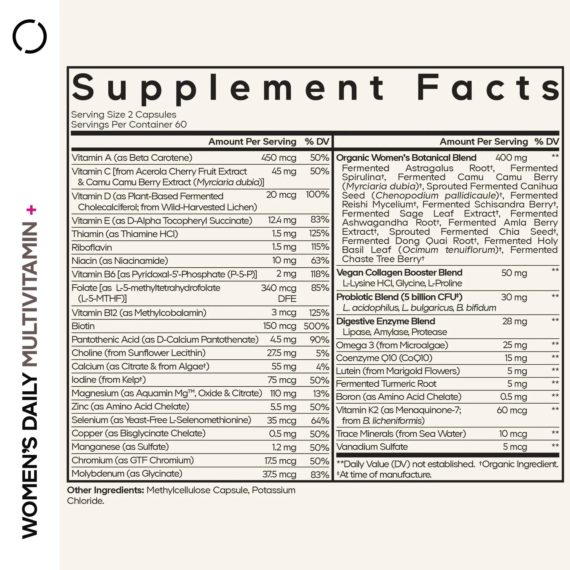 Codeage Women’s Daily Multivitamin, 25+ Vitamins & Minerals, Fermented, Organic Whole Foods, Probiotics Supplement Codeage Au supplements