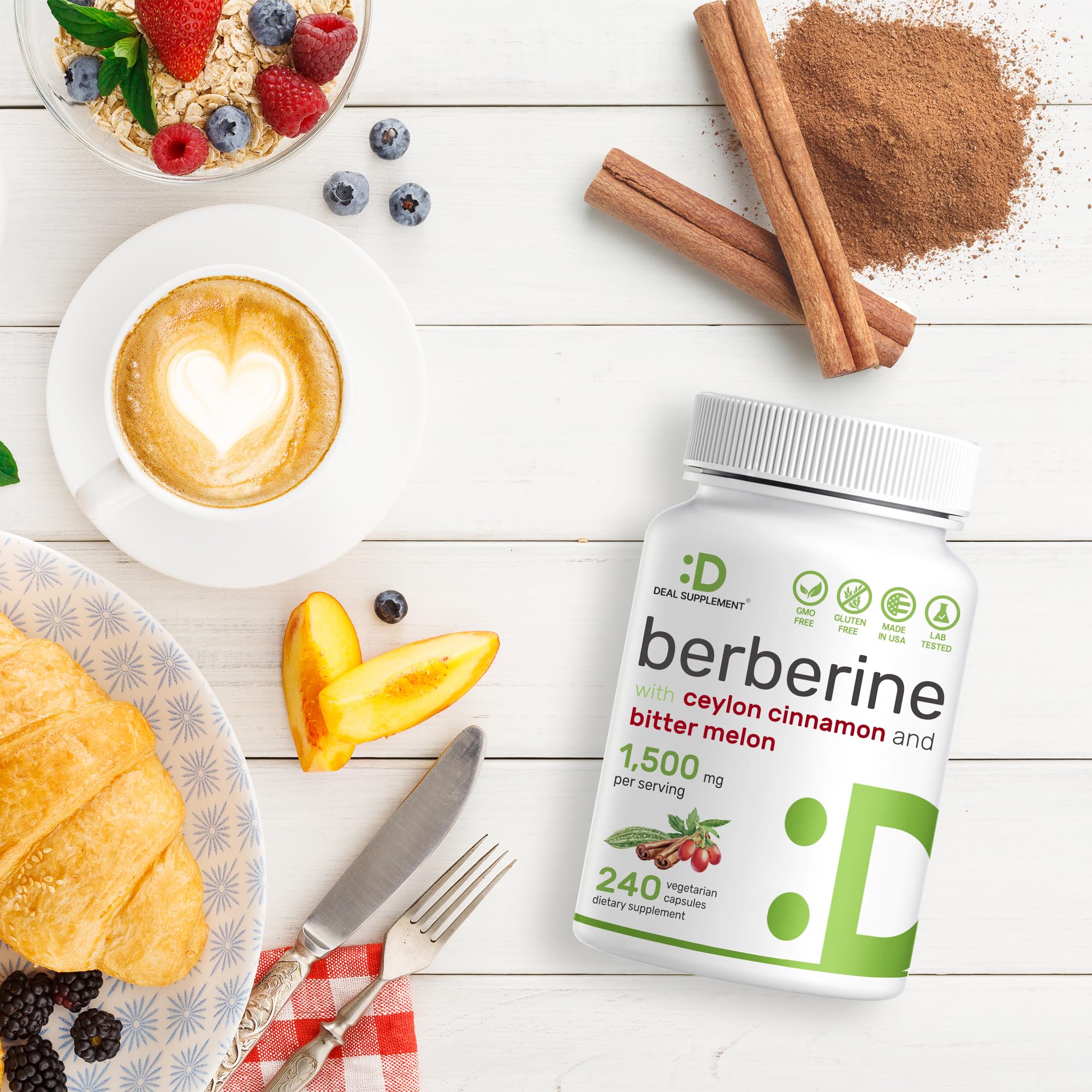 Berberine Supplement 500mg Per Capsule (1500mg Per Serving) | 240 Veggie Capsules DEAL SUPPLEMENT Au supplements