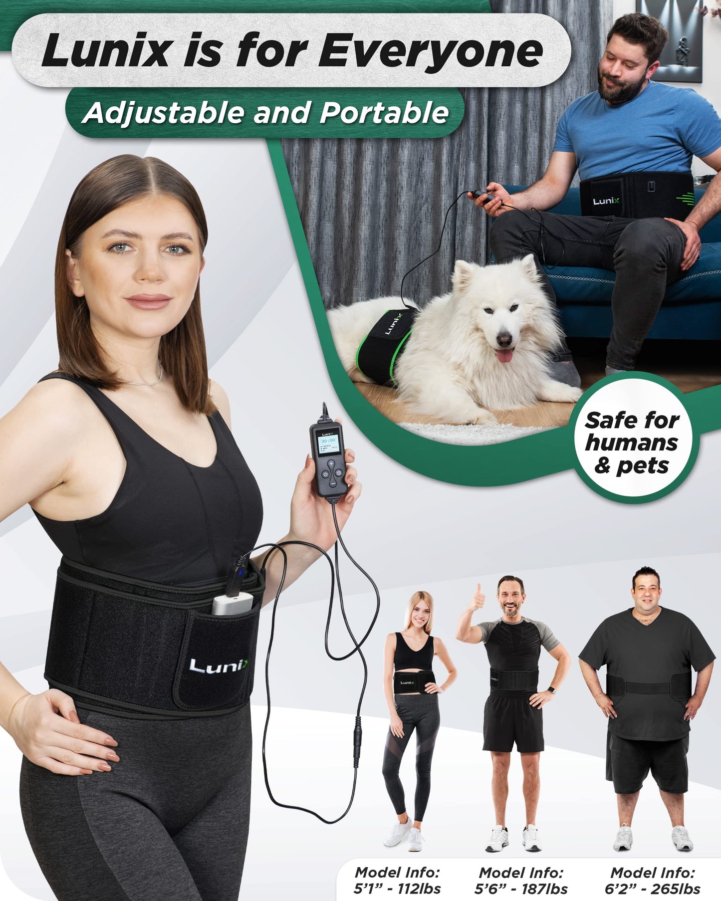Lunix LX16 Red Light Therapy Belt, Near Infrared Light and Red Light Therapy to Improve Circulation LunixUS supplements