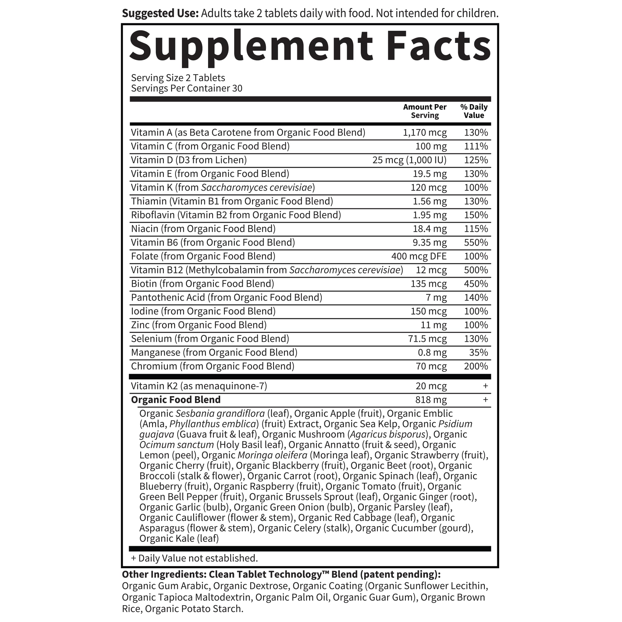 Garden of Life Organics Whole Food Multivitamin for Men, 60 Tablets, Vegan Mens Vitamins and Minerals for Health and Well-Being Garden of Life Au supplements