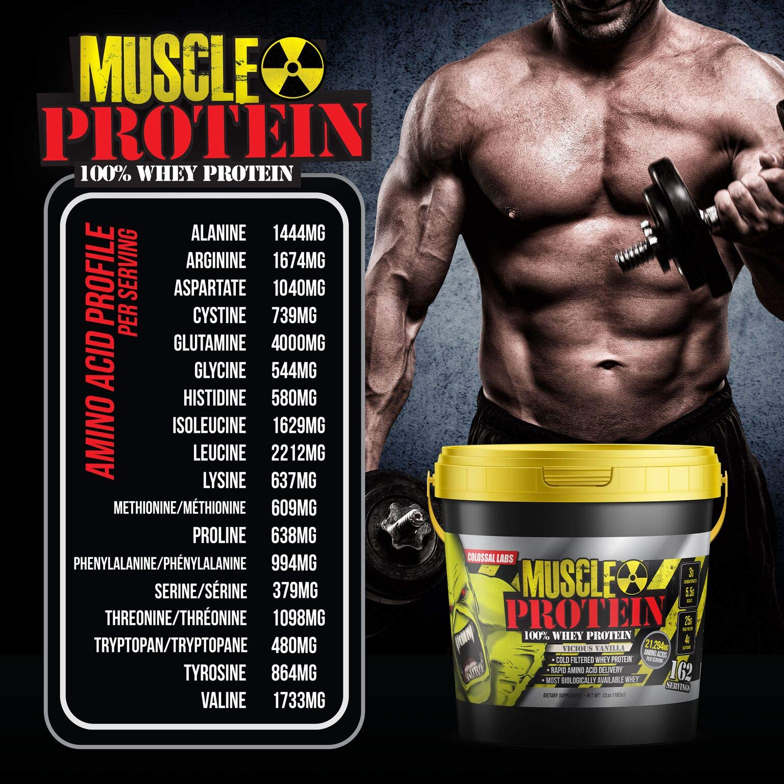 COLOSSAL LABS Muscle Protein Whey Powder [12 lbs/Pack of 1]–Chocolate Protein COLOSSAL LABS Au supplements