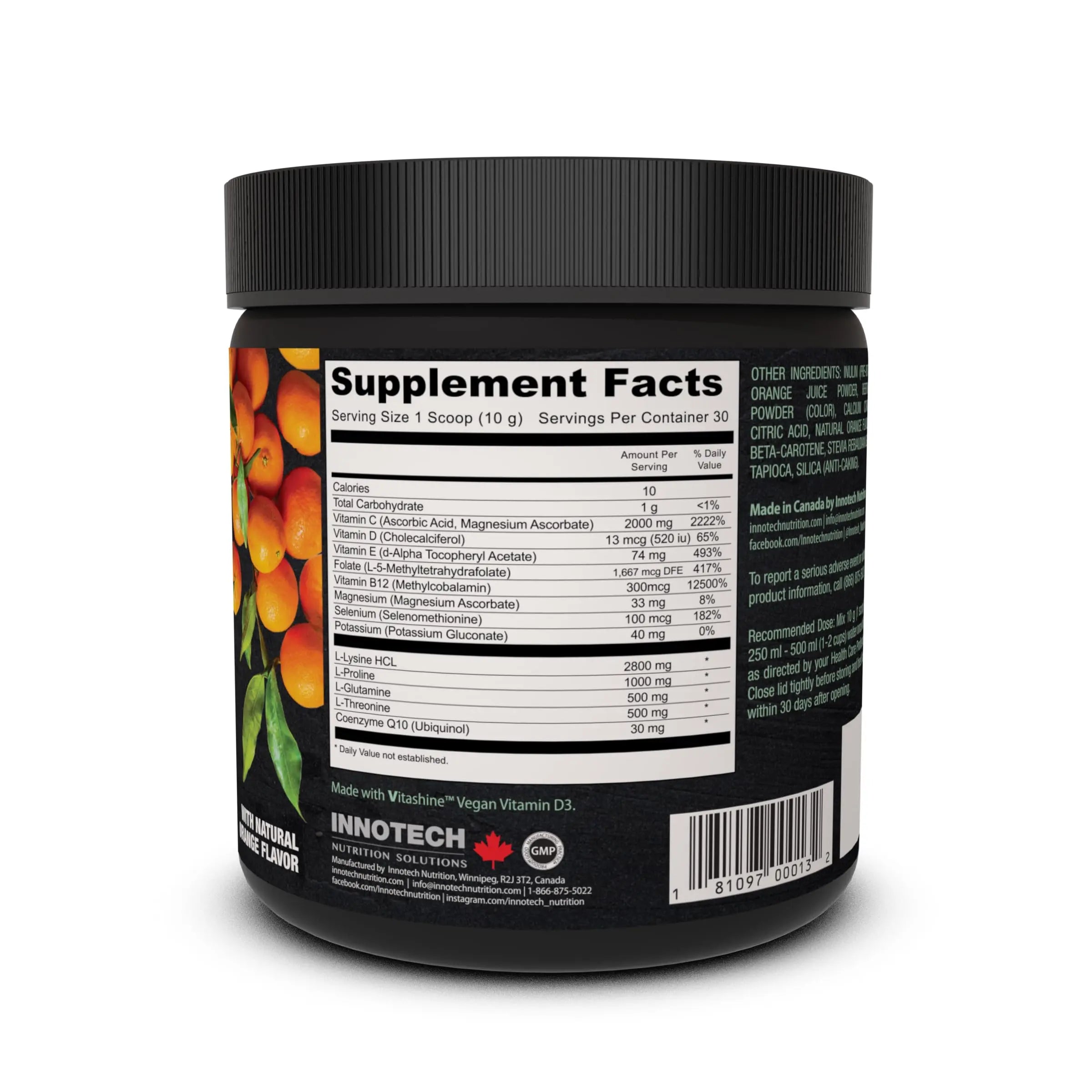 Innotech Nutrition CardioFlex Q10 Heart Health & Energy Support CoQ10 Amino Acids & Electrolytes Orange 360g Innotech Nutrition Solutions Au supplements