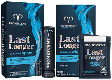 Promescent Desensitizing Delay Spray for Men (2.6 ml) to Help You Last Longer in Bed + Delay Wipes (7 Count) Sexual Enhancer with Extended Climax Control with Benzocaine Promescent Au supplements