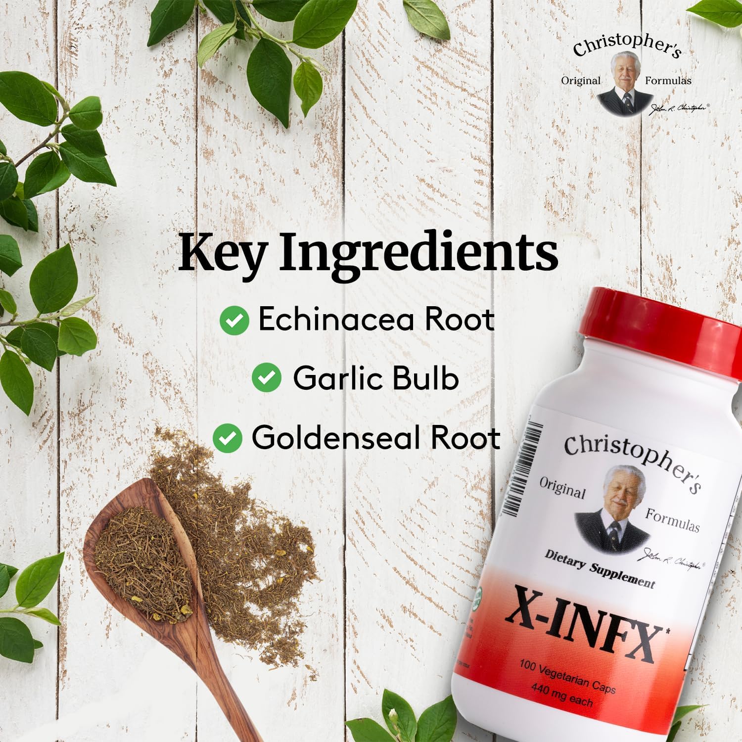 Christopher's Original Formulas X-INFX Formula, Natural Immune Support, 100 Caps Christopher's Original Formulas Au supplements