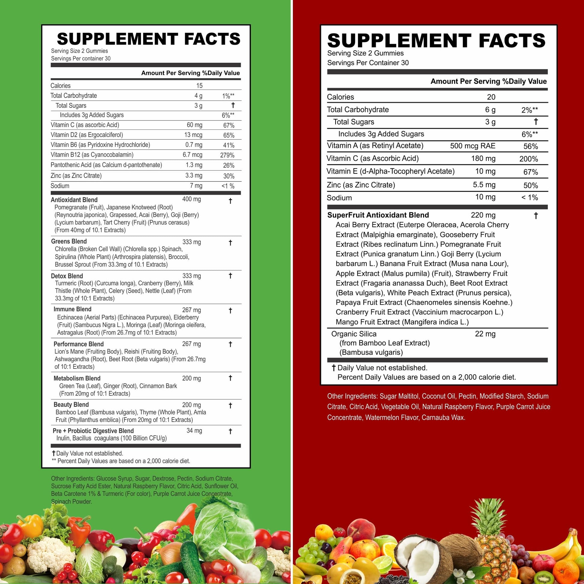 VITINITY Made with Real Fruit-Real Veggie Gummies-Superfood Vegetable Vitamin Supplement for Women,Men,Kids-Blend of Fruit and Greens for Daily Health.Fruits and Vegetables Supplements (30-Day Supply) VITINITY Au supplements