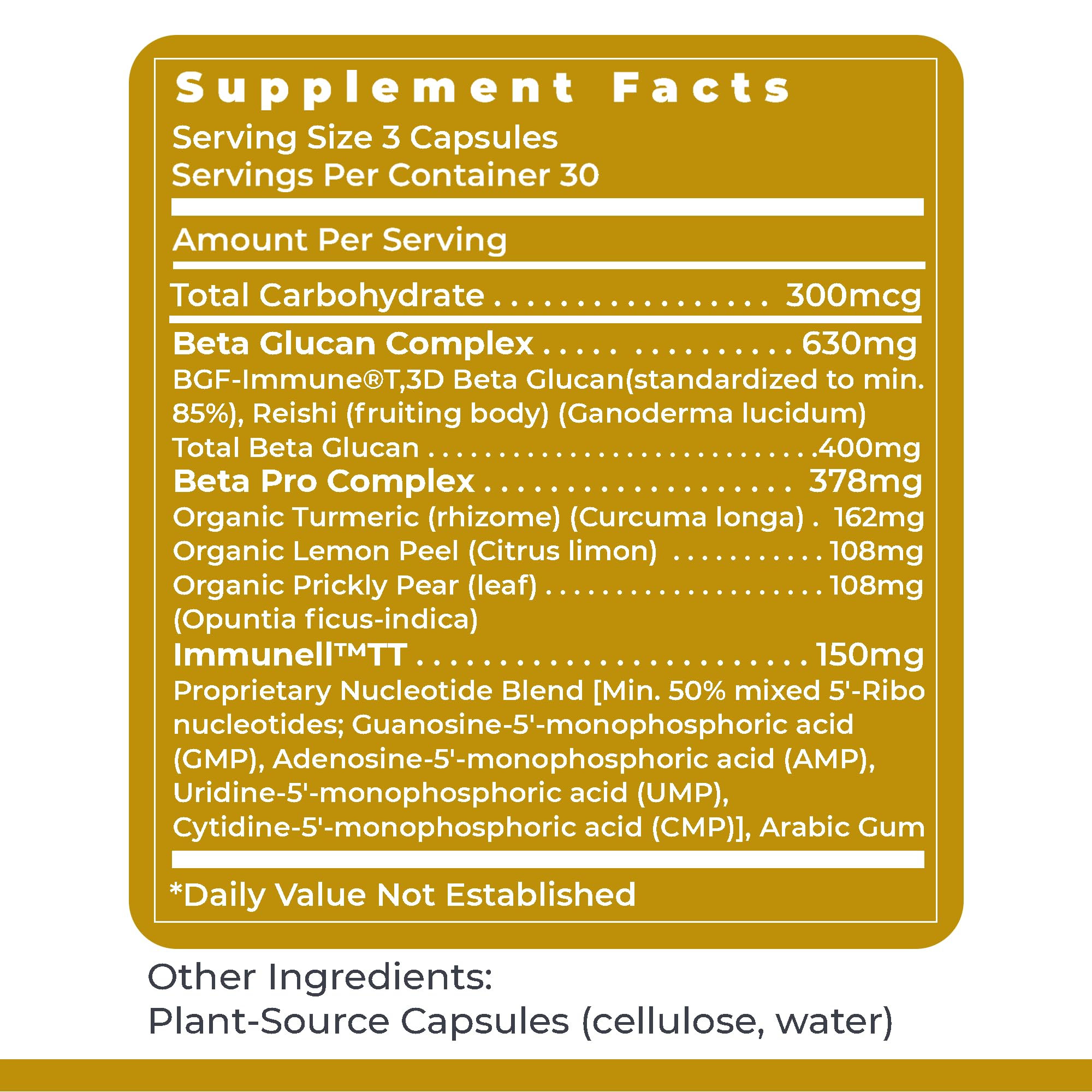 Premier Research Labs Nucleo Immune - Beta Glucan Supplements, Beta Glucans, Phytochemicals, Prickly Pear, Fiber, Immune Support - 90 Capsules Premier Research Labs Au supplements